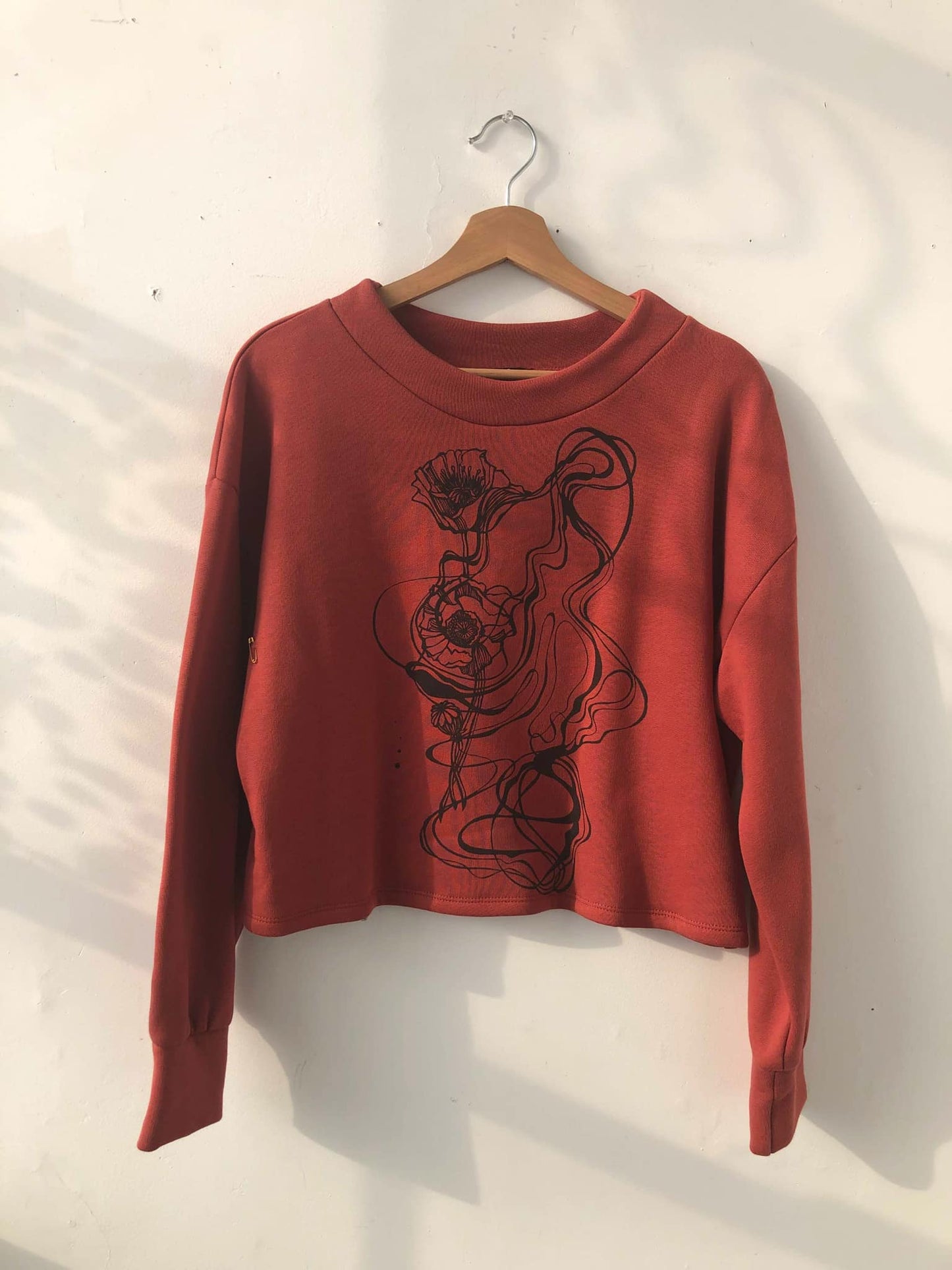 Crewneck sérigraphié terracotta Street Spirit - Medium