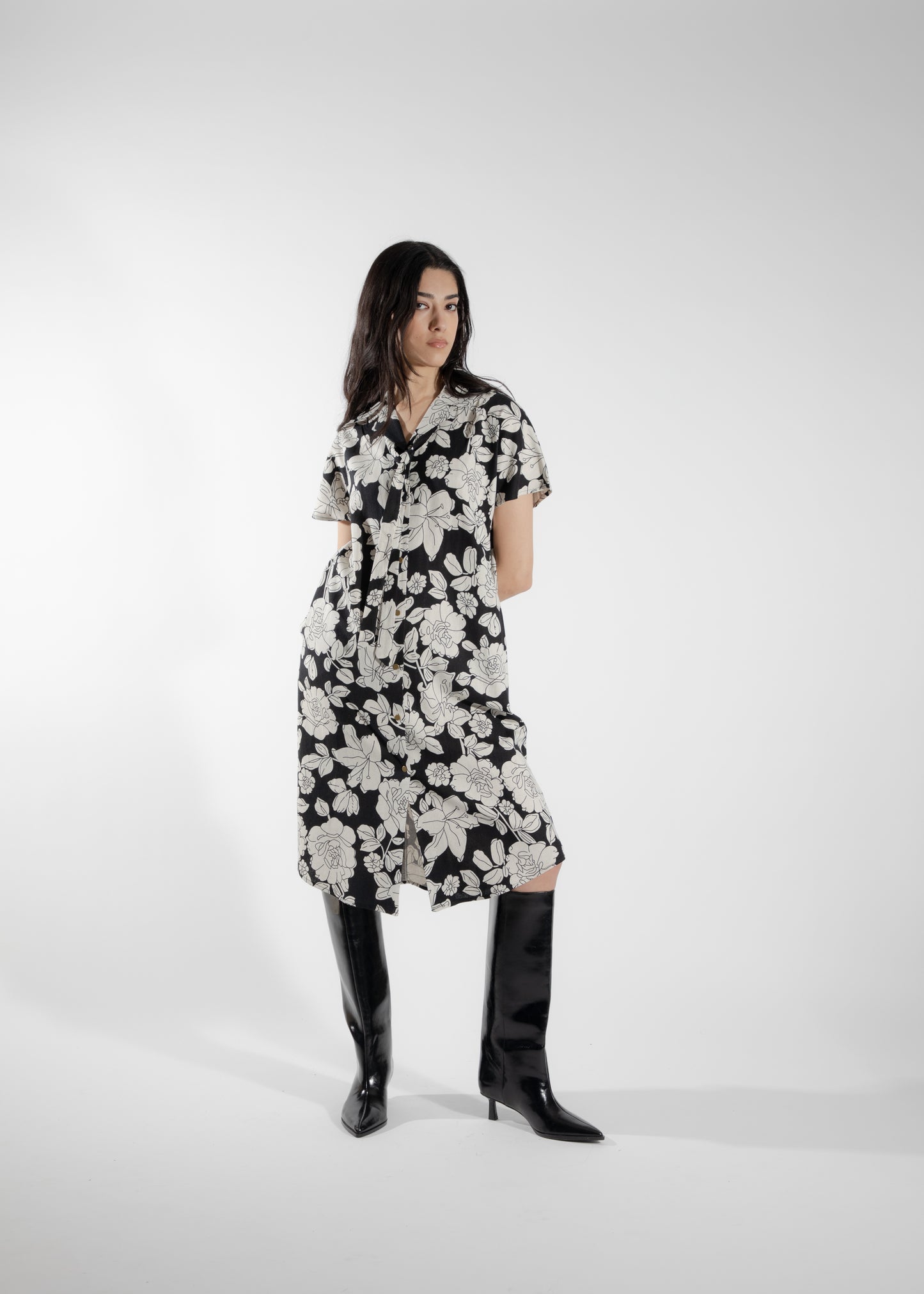 Robe chemise florale Callitriche