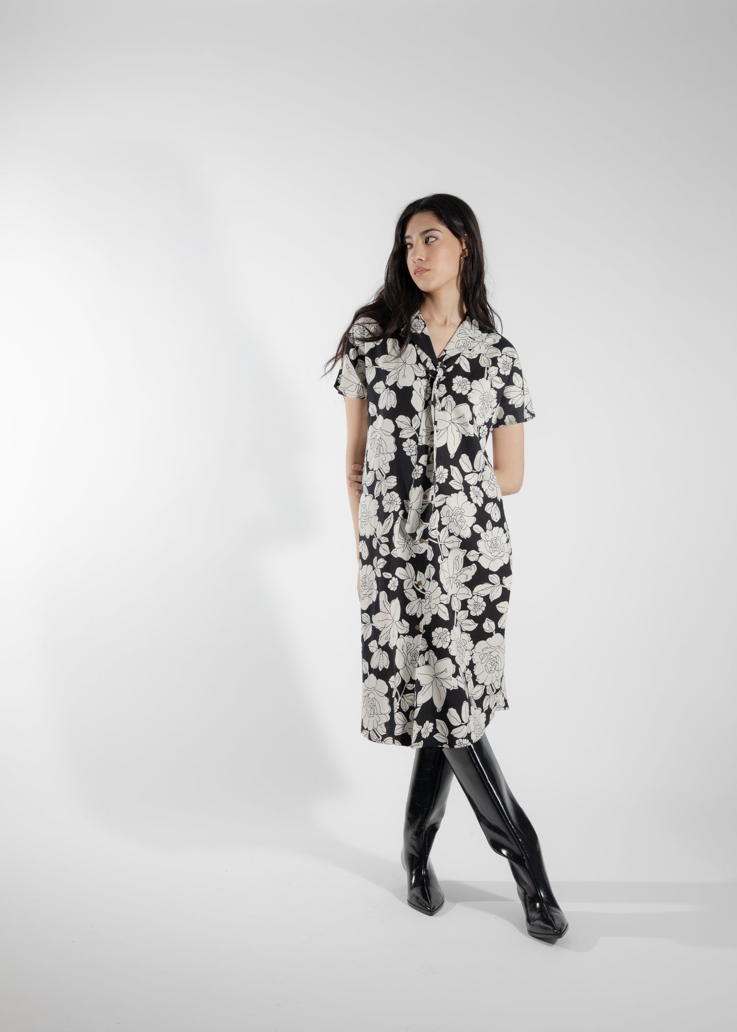 Robe chemise florale Callitriche