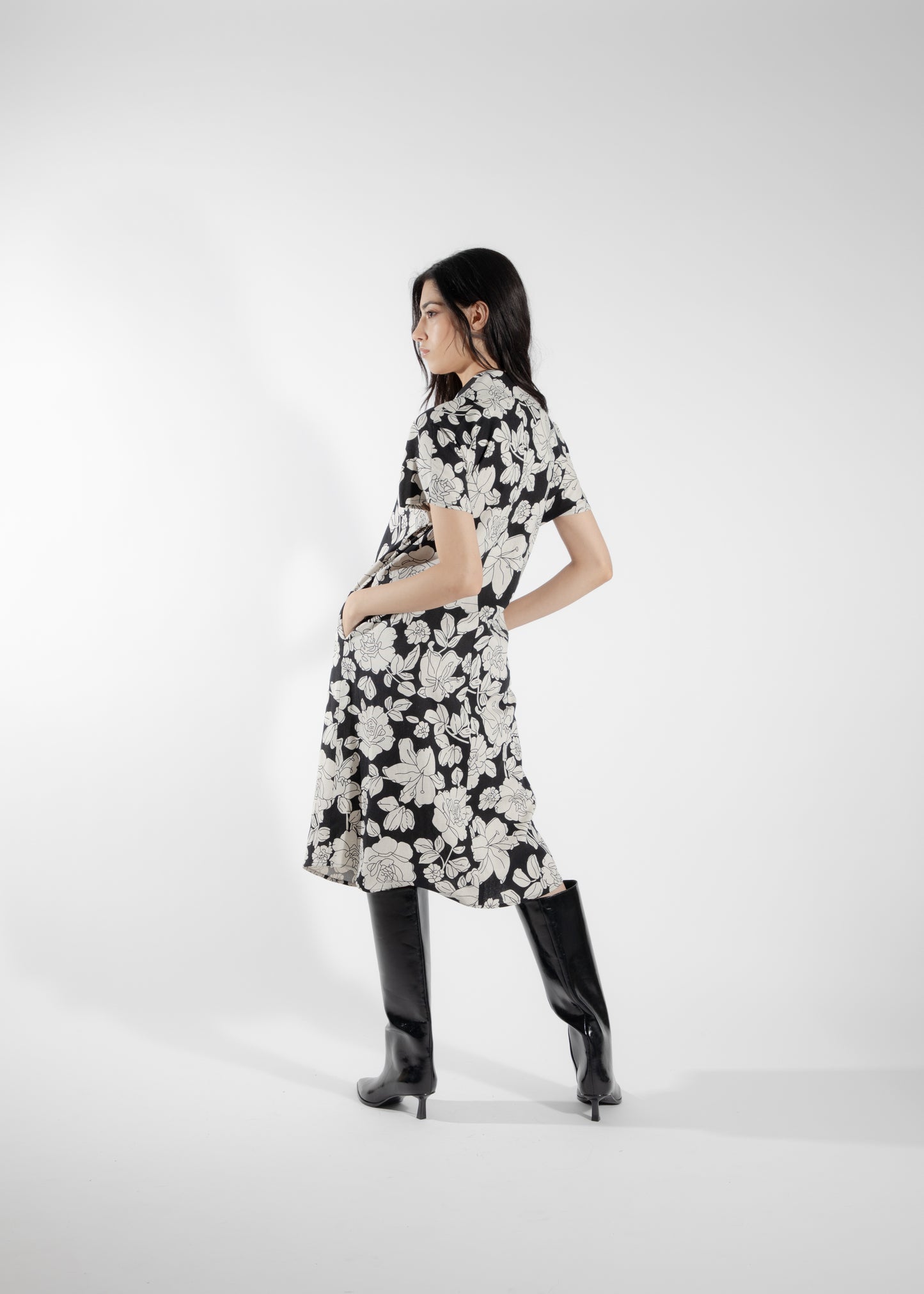 Robe chemise florale Callitriche