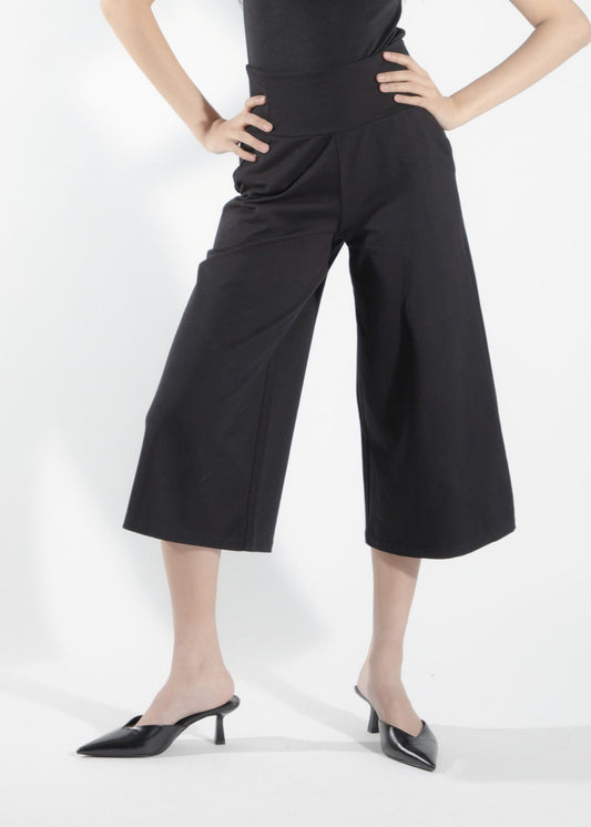 Pantalon noir en coton stretch Chara
