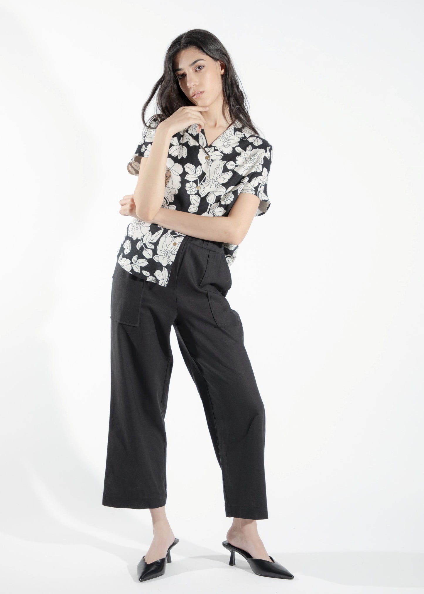 Pantalon tissé noir Alisme