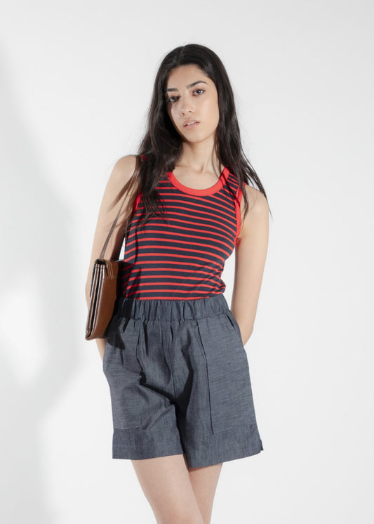 Camisole rayée et rouge Rubanier