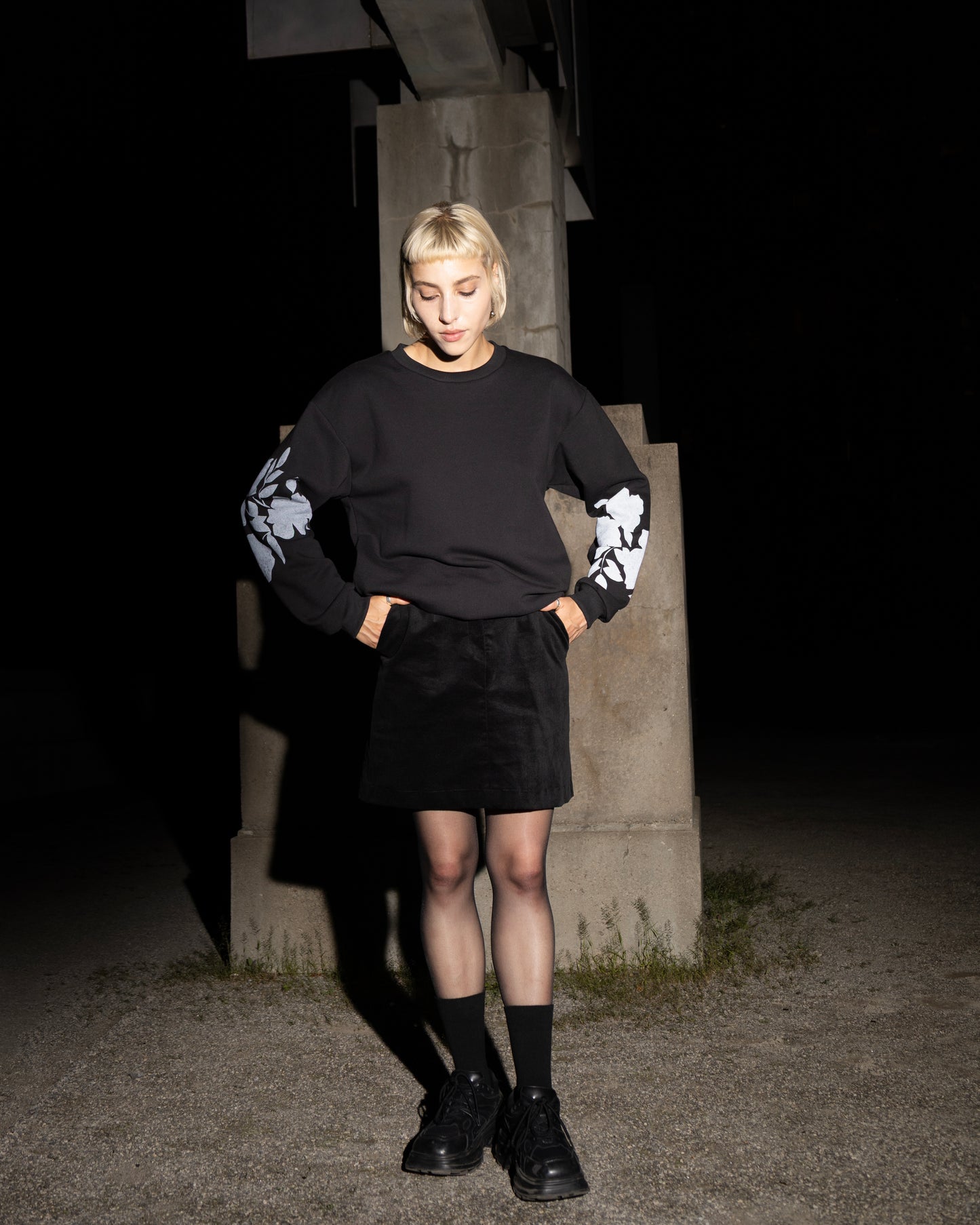Crewneck sérigraphié Genat noir