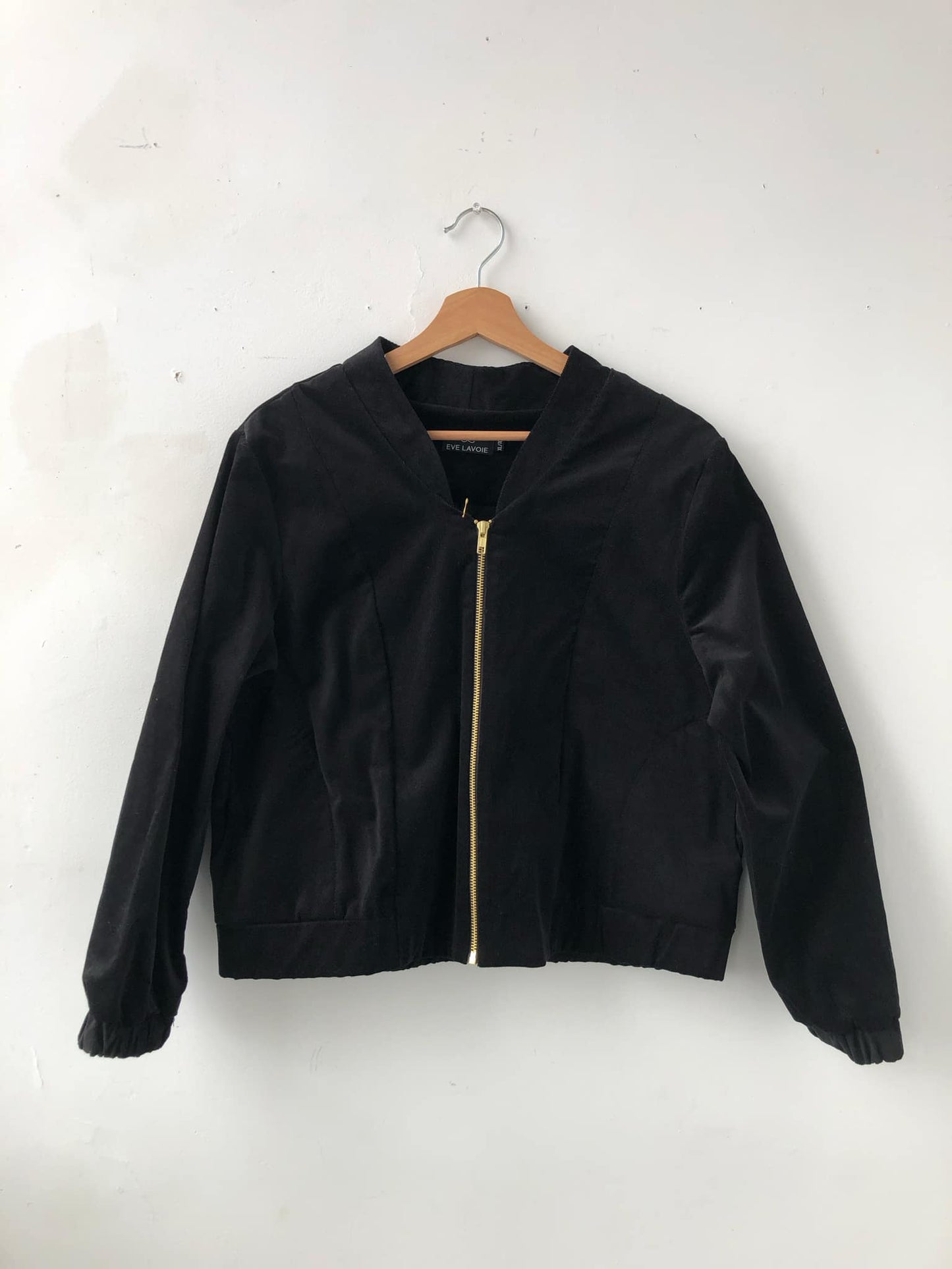 Blouson zip corduroy noir Redrawn - Très-grand/Extra-Large