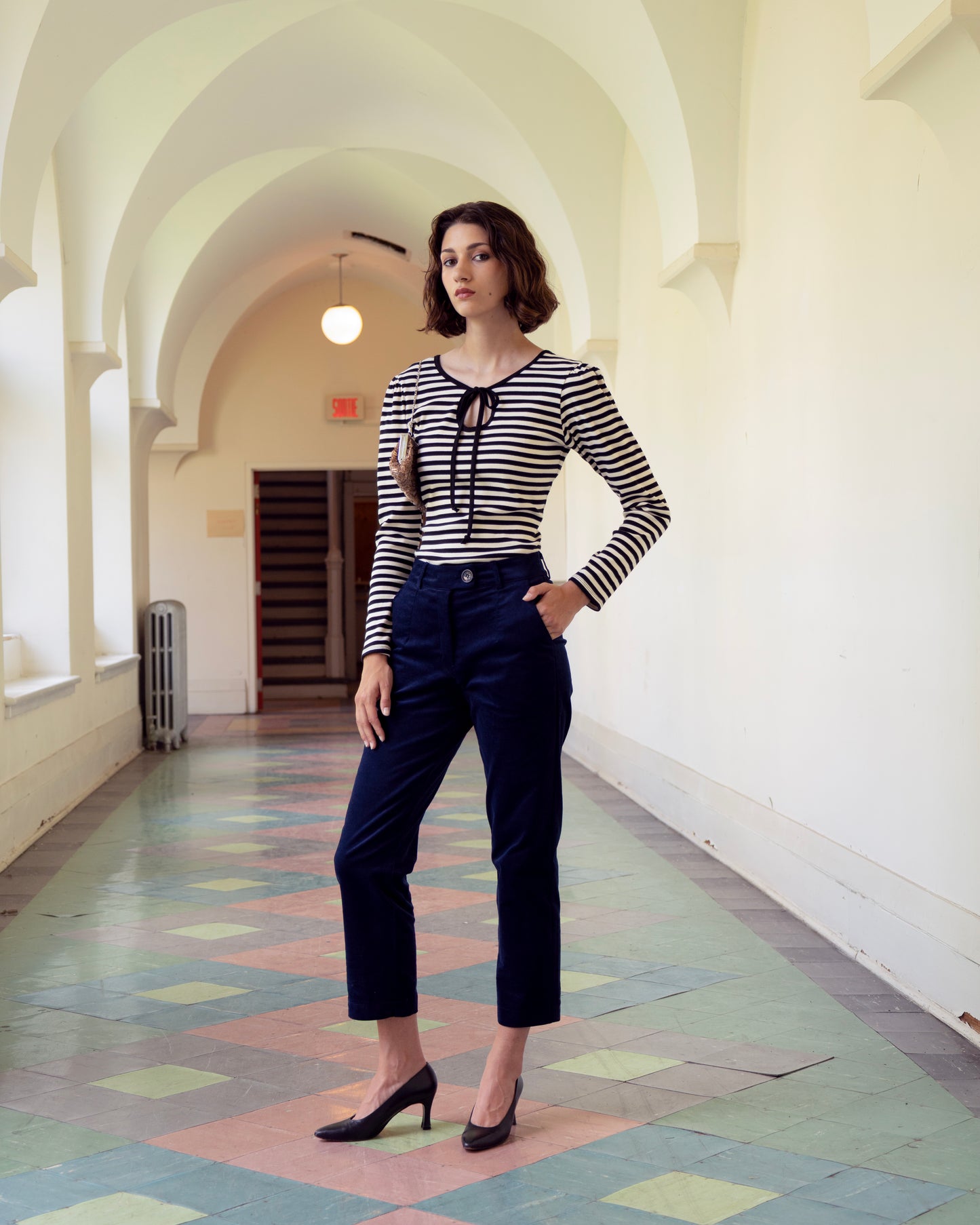 Pantalon corduroy Topaze marine