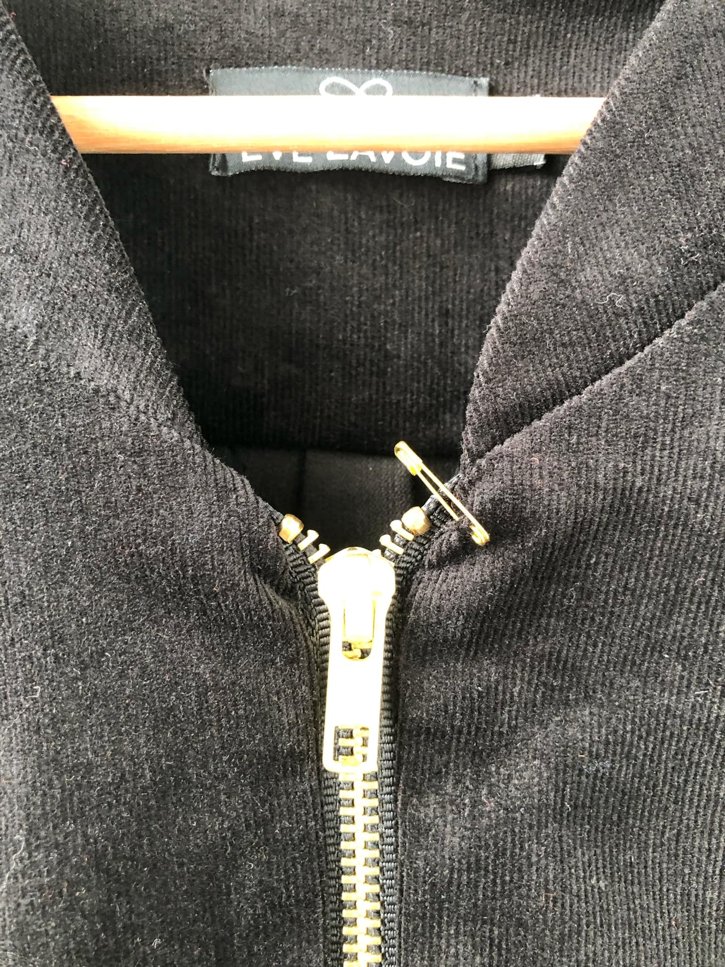 Blouson zip corduroy noir Redrawn - Petit/Small