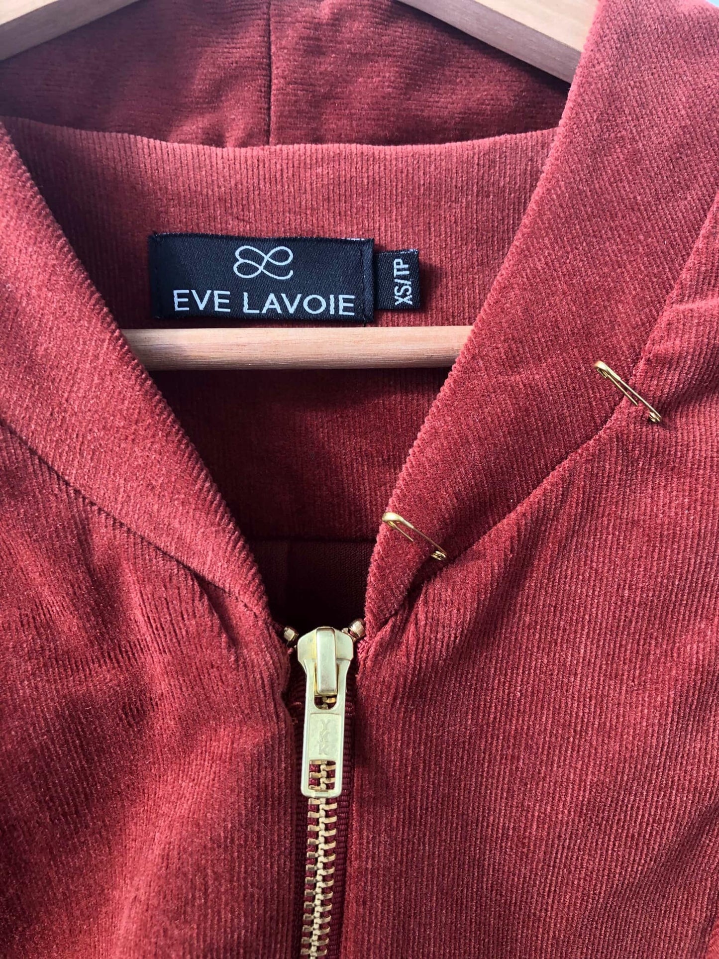 Blouson zip corduroy Terracotta Redrawn - Très-petit/Extra-small