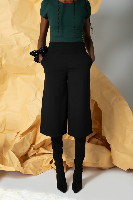 Pantalon vert en coton stretch Alcé (soldes)