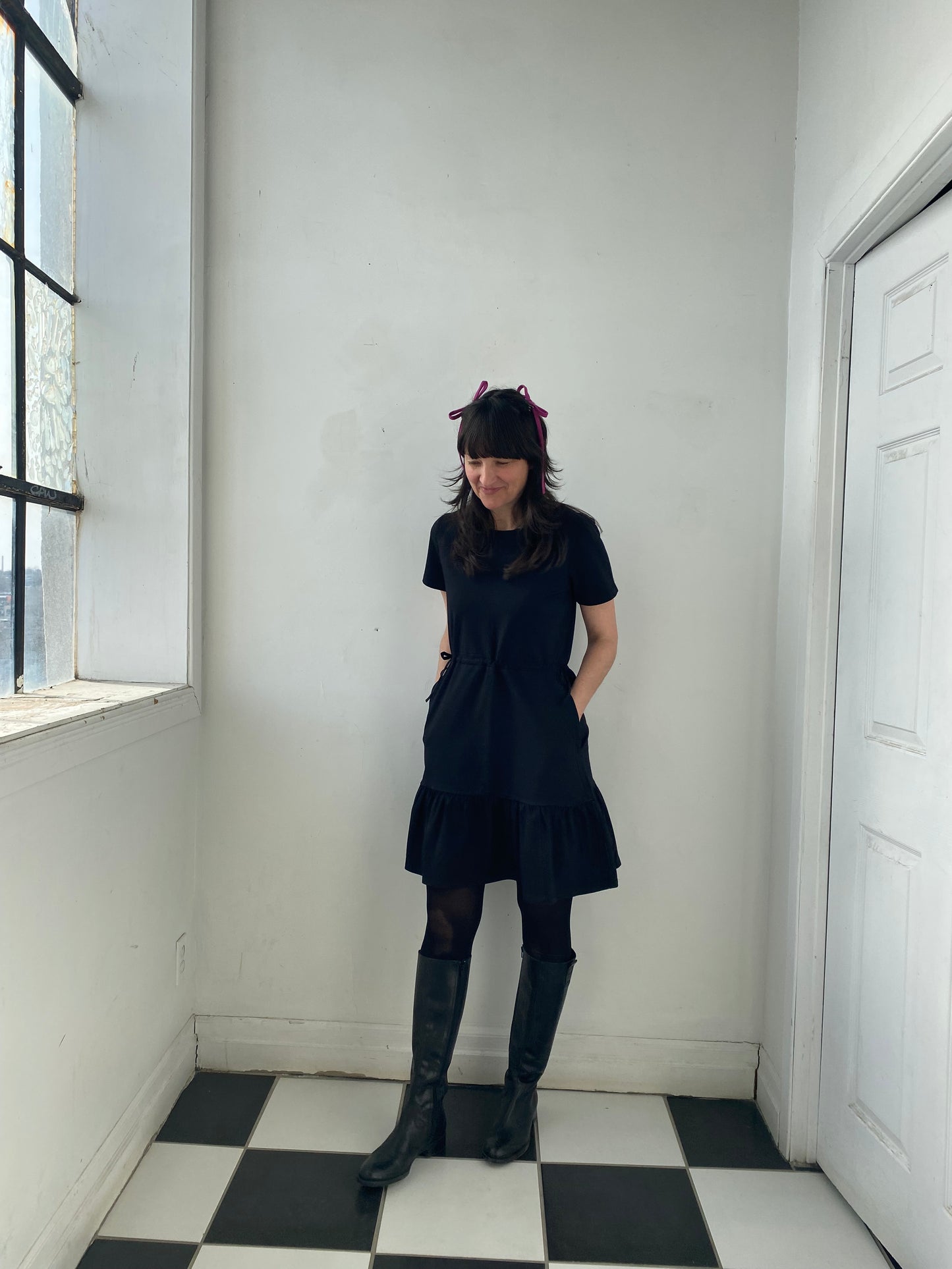 Robe ample Épervière noire