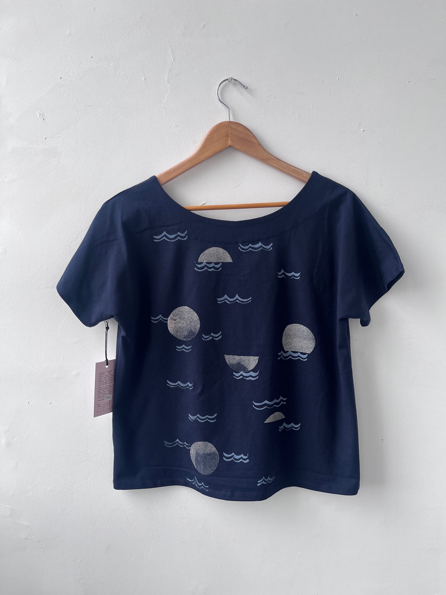 T-shirt imprimé marine Isoète L DEFECT