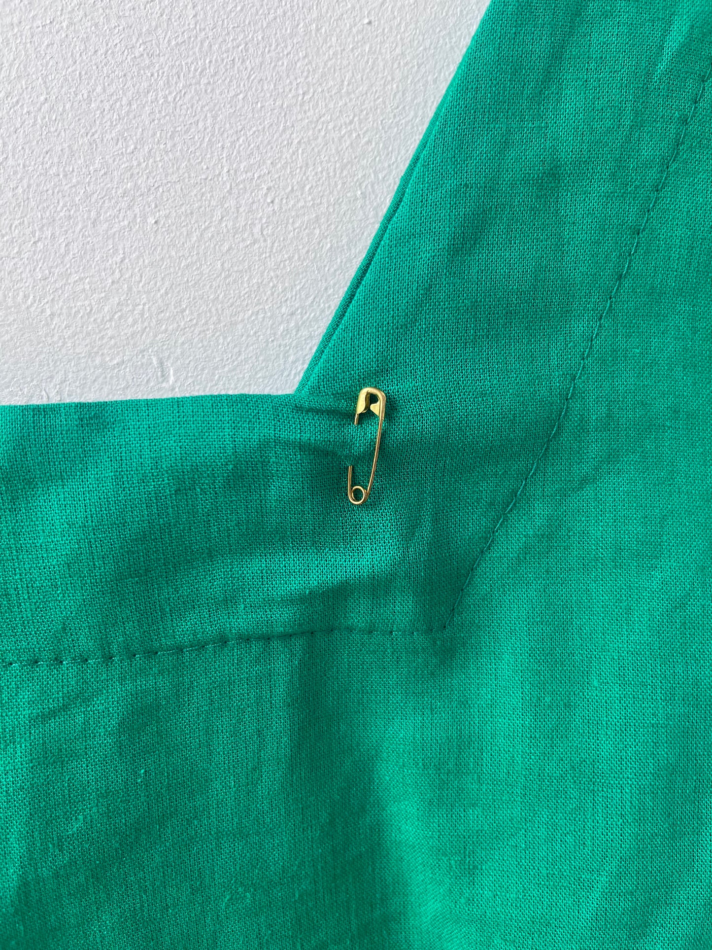 Haut court tissé vert Prêle S DEFECT