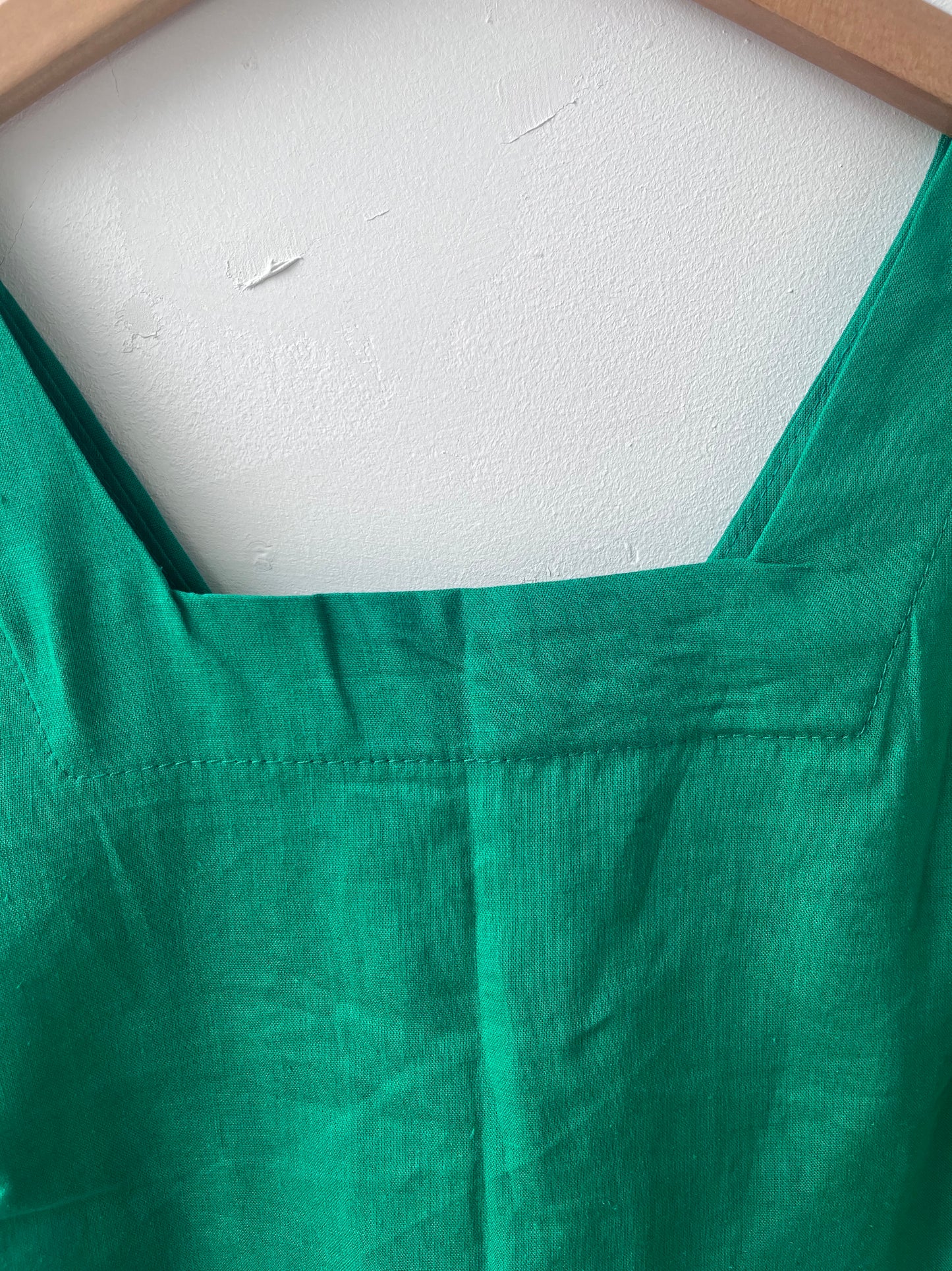 Haut court tissé vert Prêle M DEFECT
