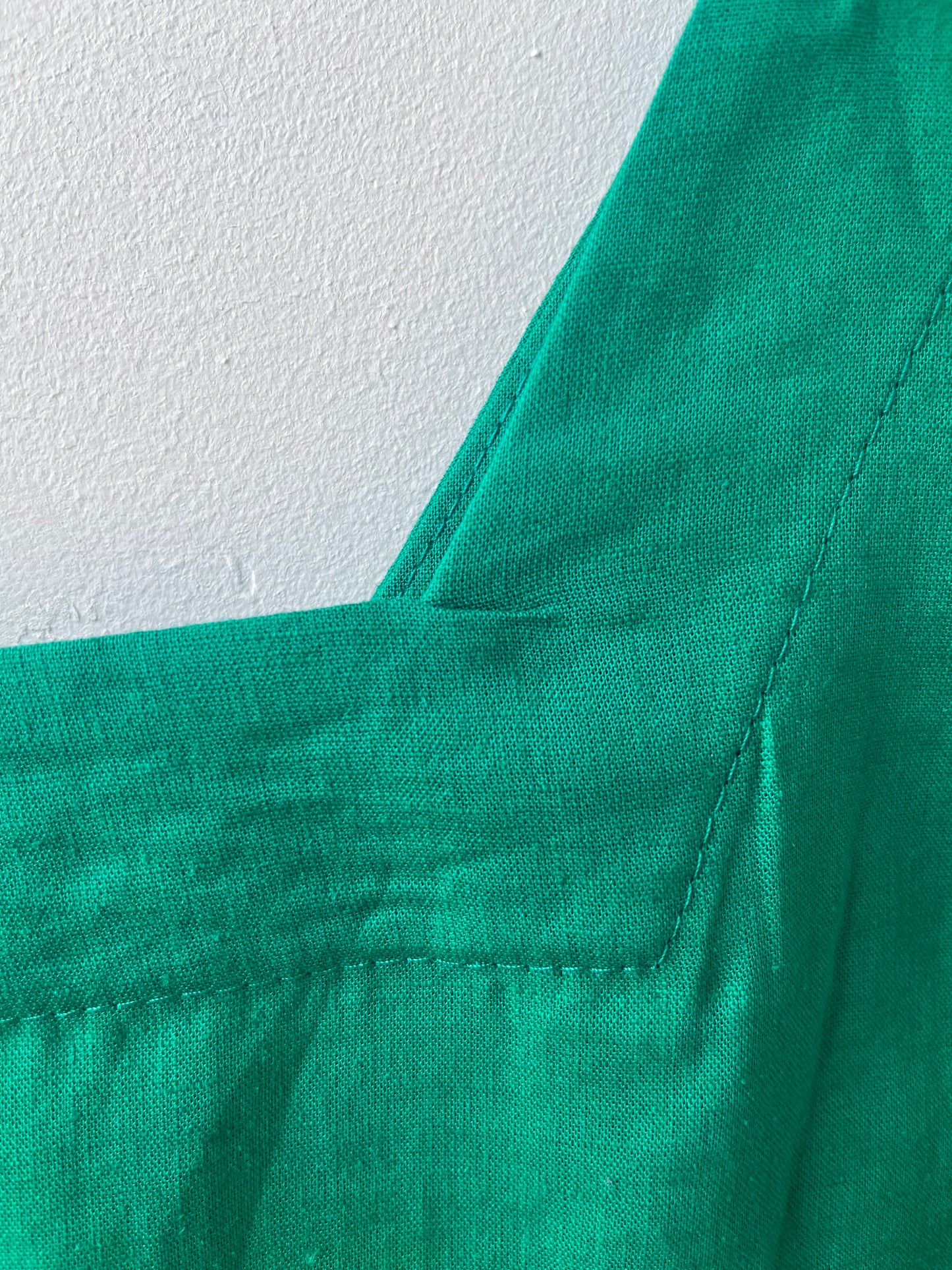 Haut court tissé vert Prêle M DEFECT