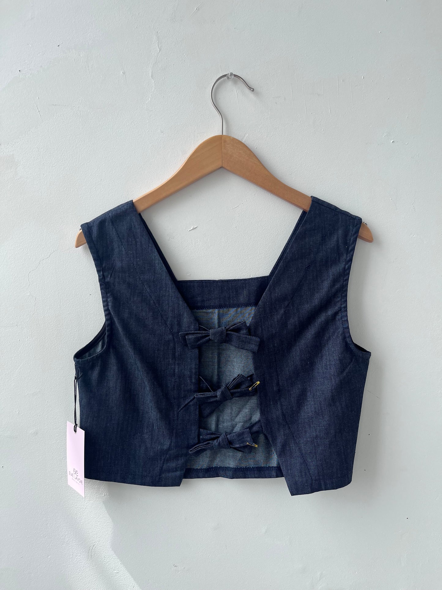 Haut court denim Prêle S DEFECT