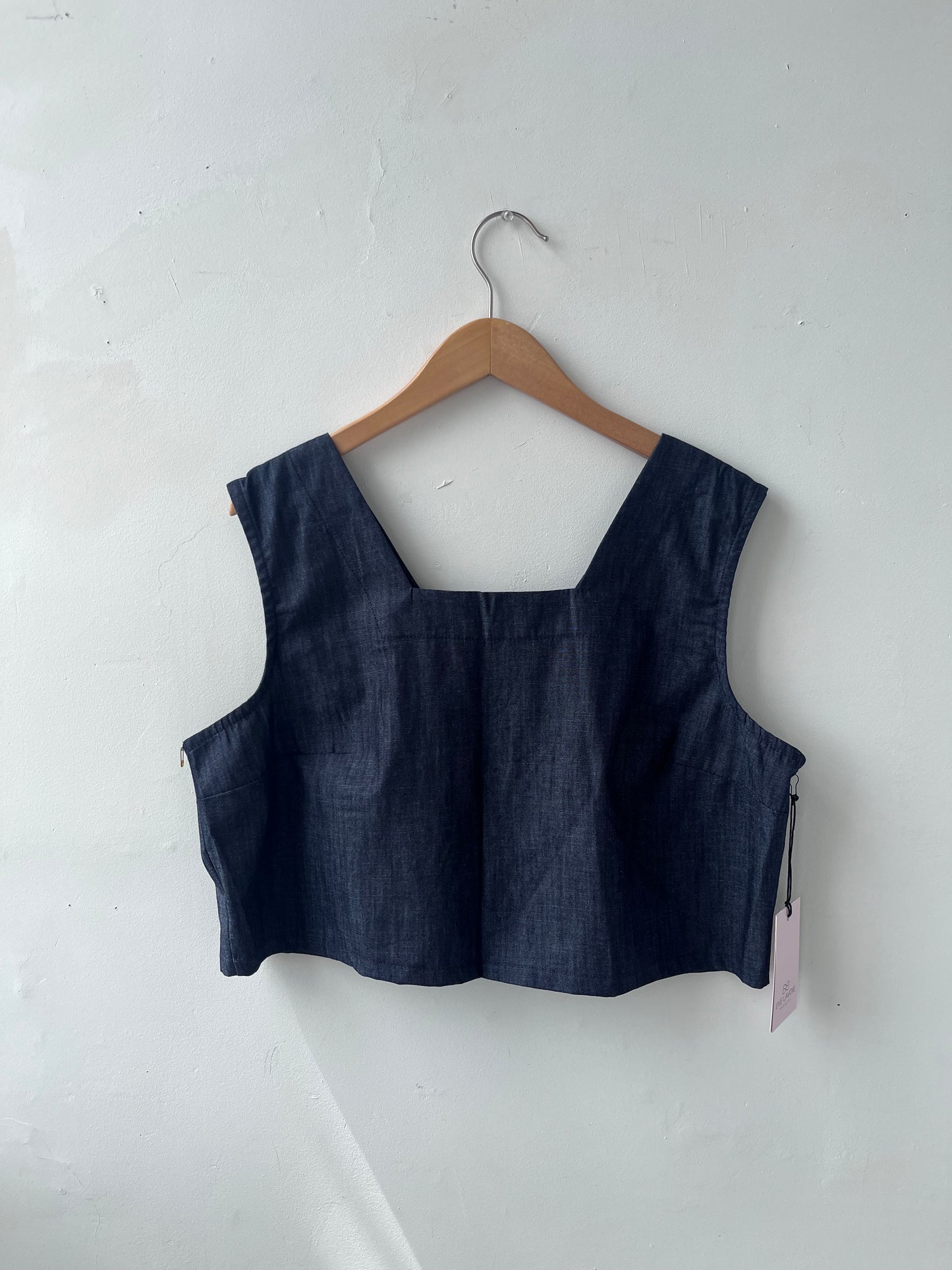 Haut court denim Prêle XL DEFECT