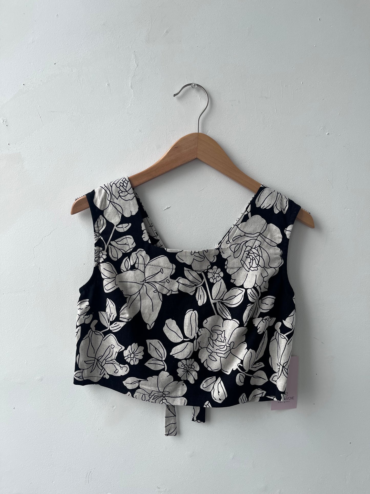 Haut court tissé floral Prêle XS DEFECT