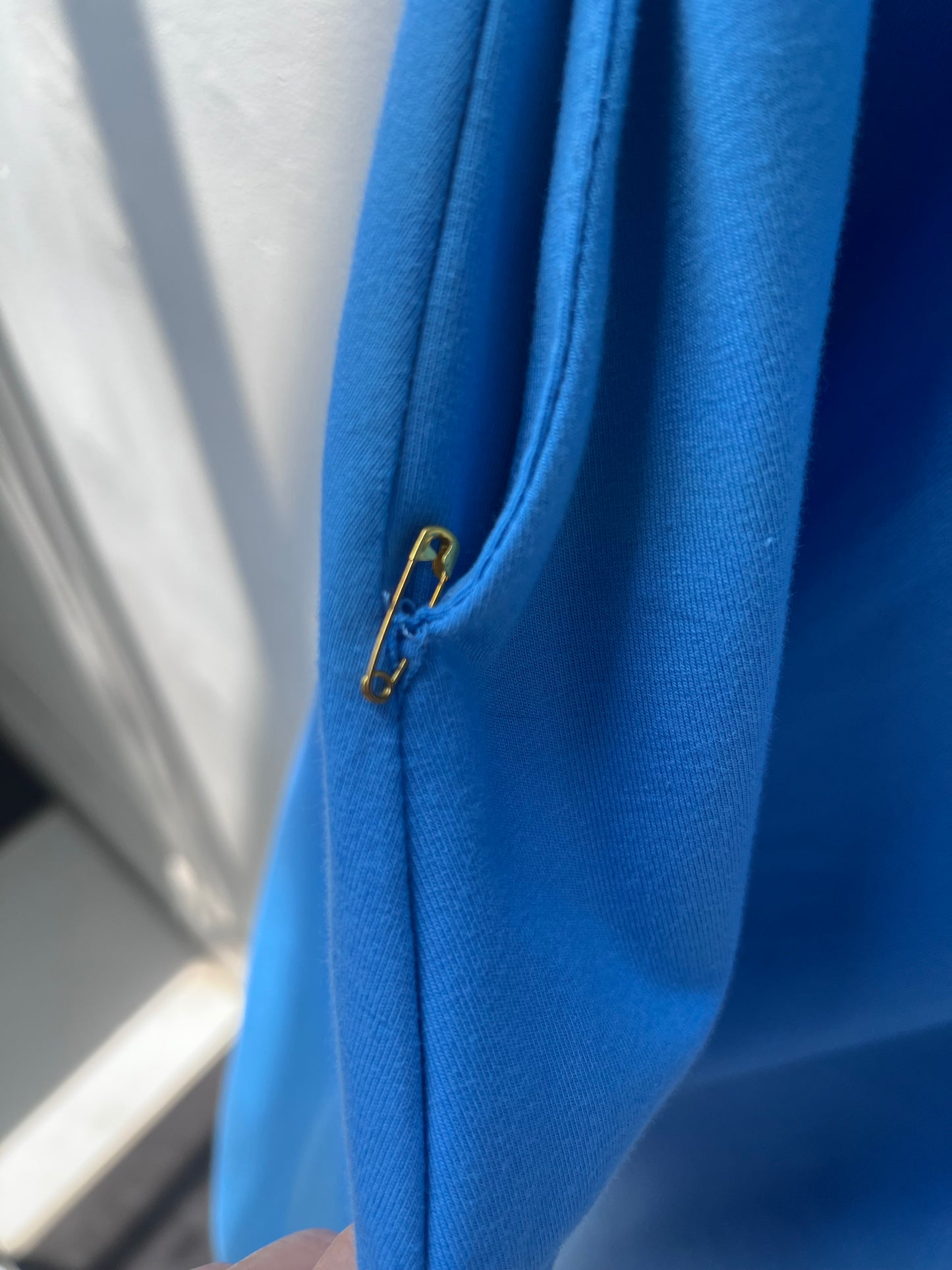 Robe longue réversible bleu Azur Naïade L DEFECT
