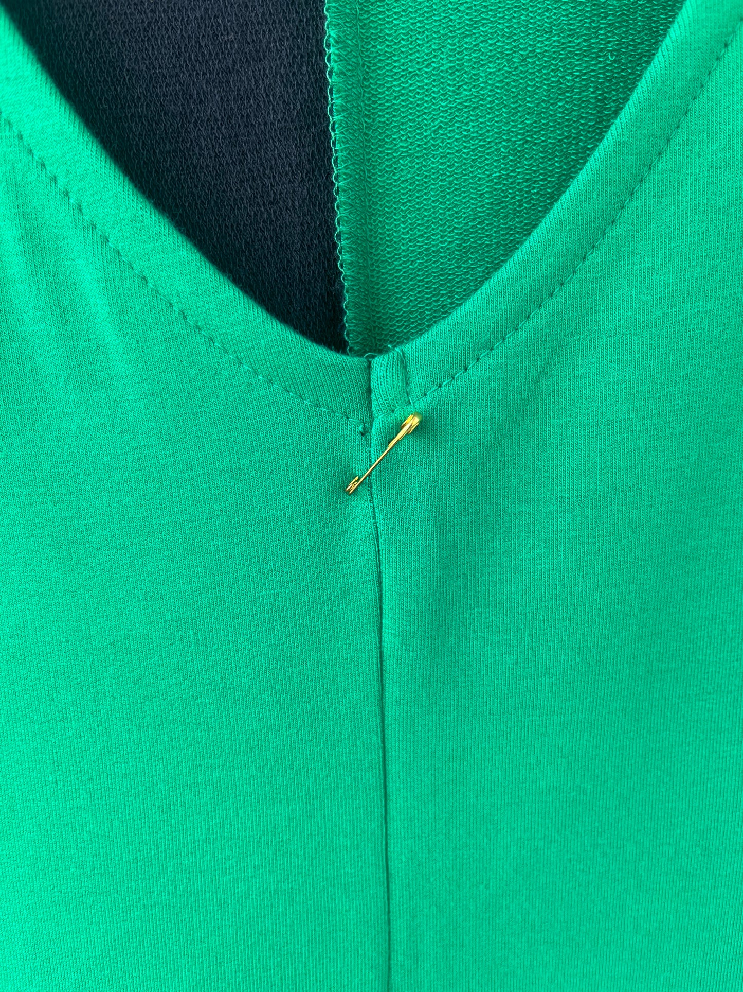 Robe ample deux tons vert/marine S DEFECT