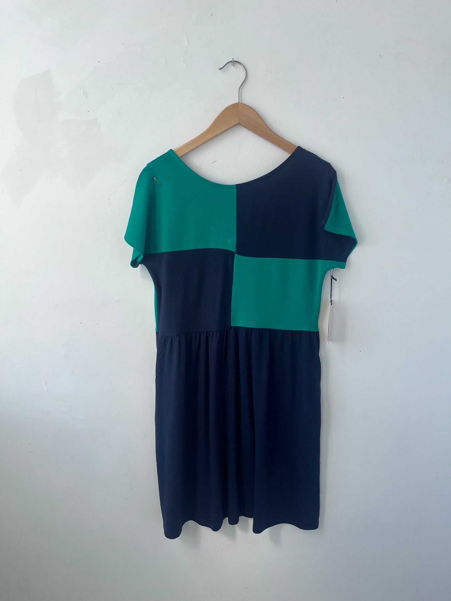 Robe ample deux tons vert/marine M DEFECT