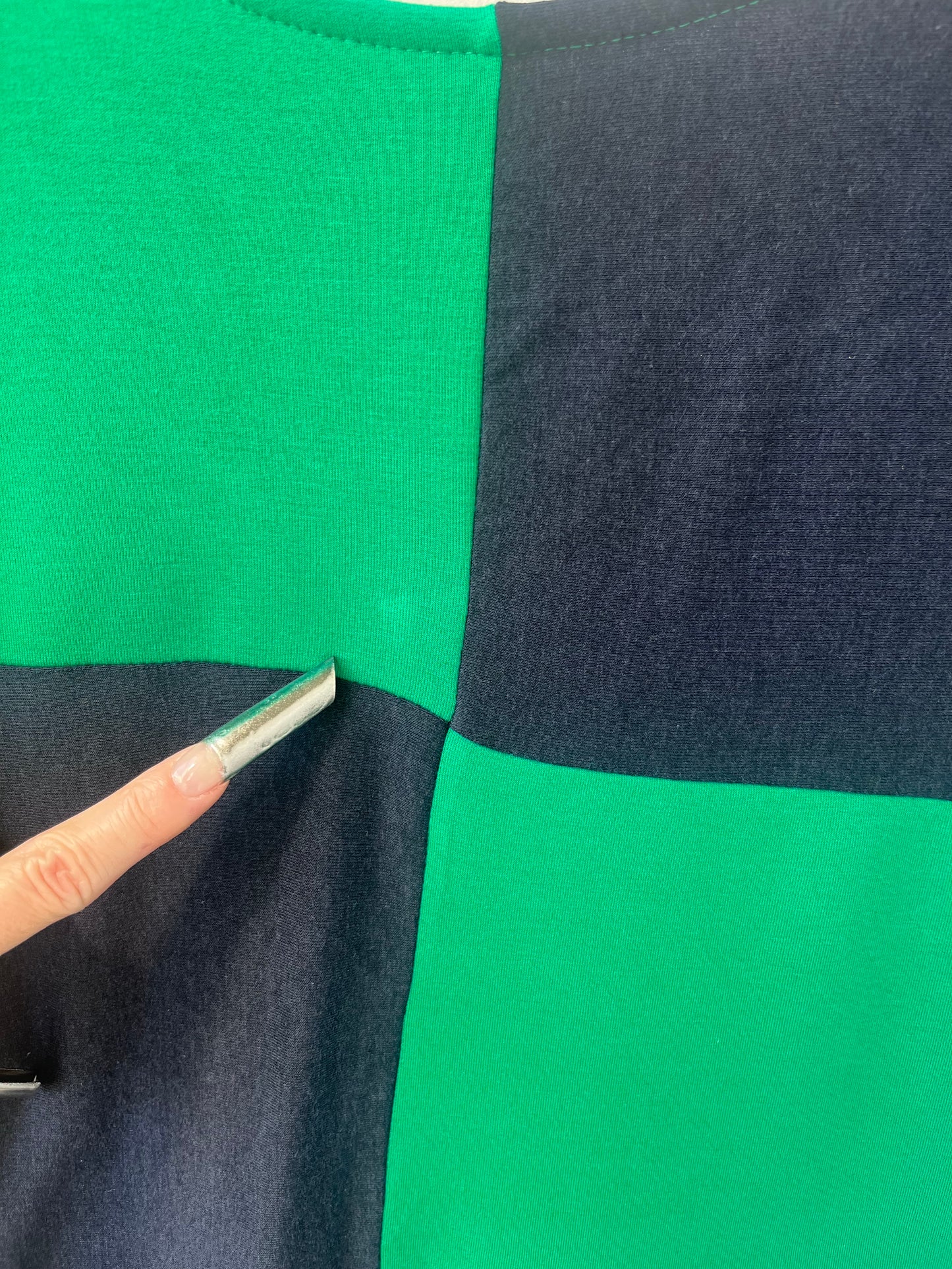 Robe ample deux tons vert/marine M DEFECT