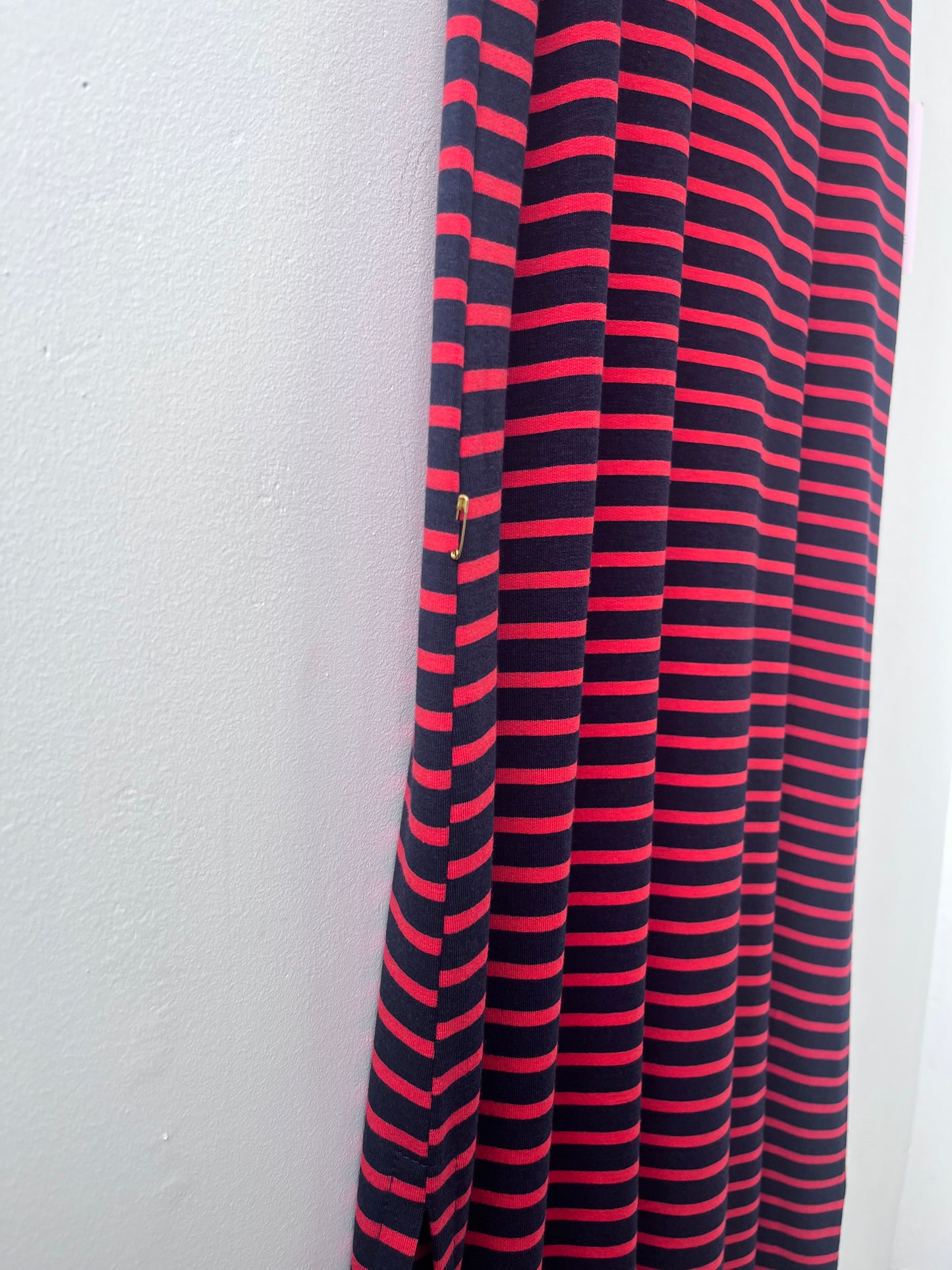 Robe/camisole longue rayure/rouge Calla XL DEFECT