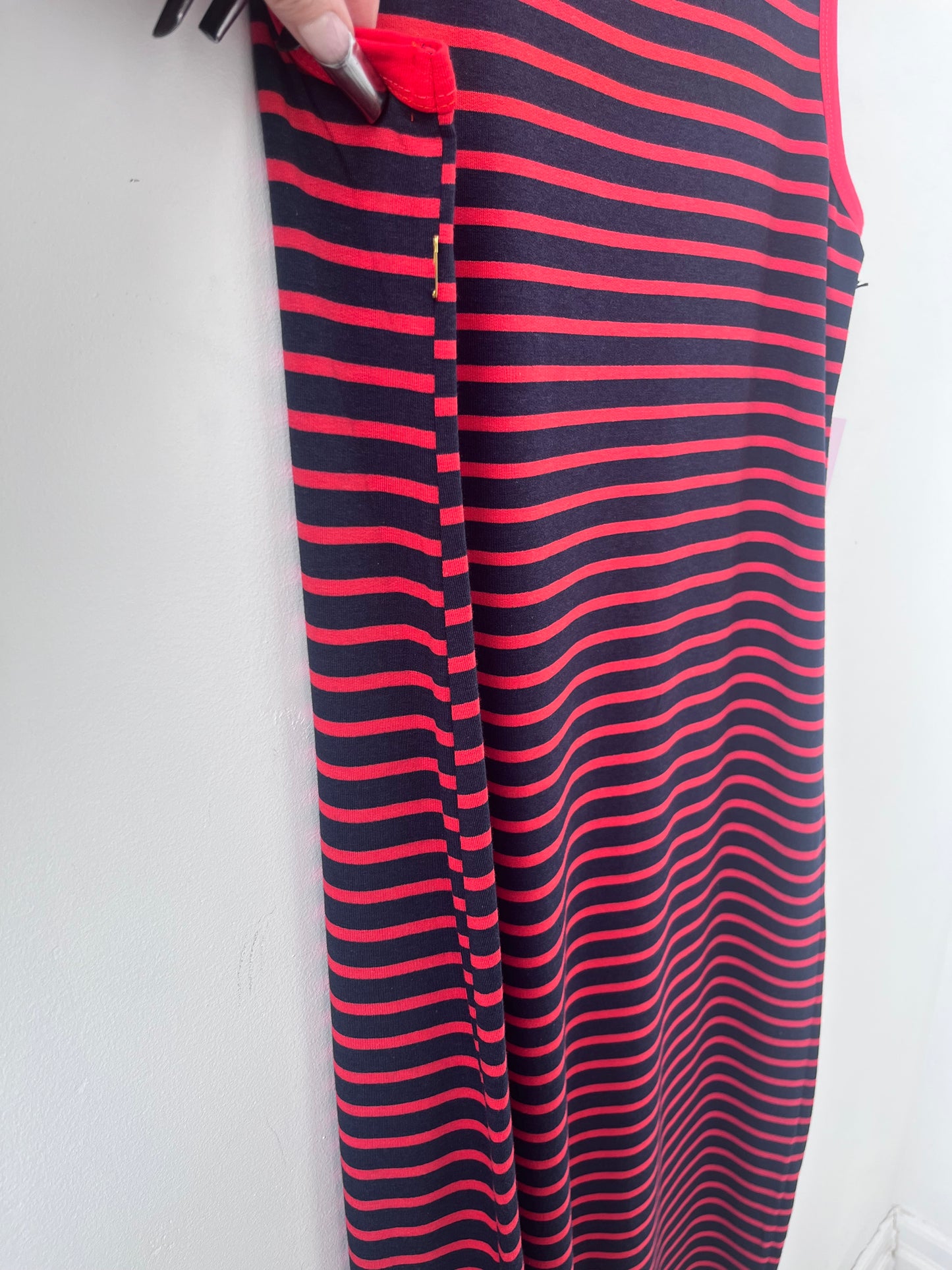 Robe/camisole longue rayure/rouge Calla XL DEFECT