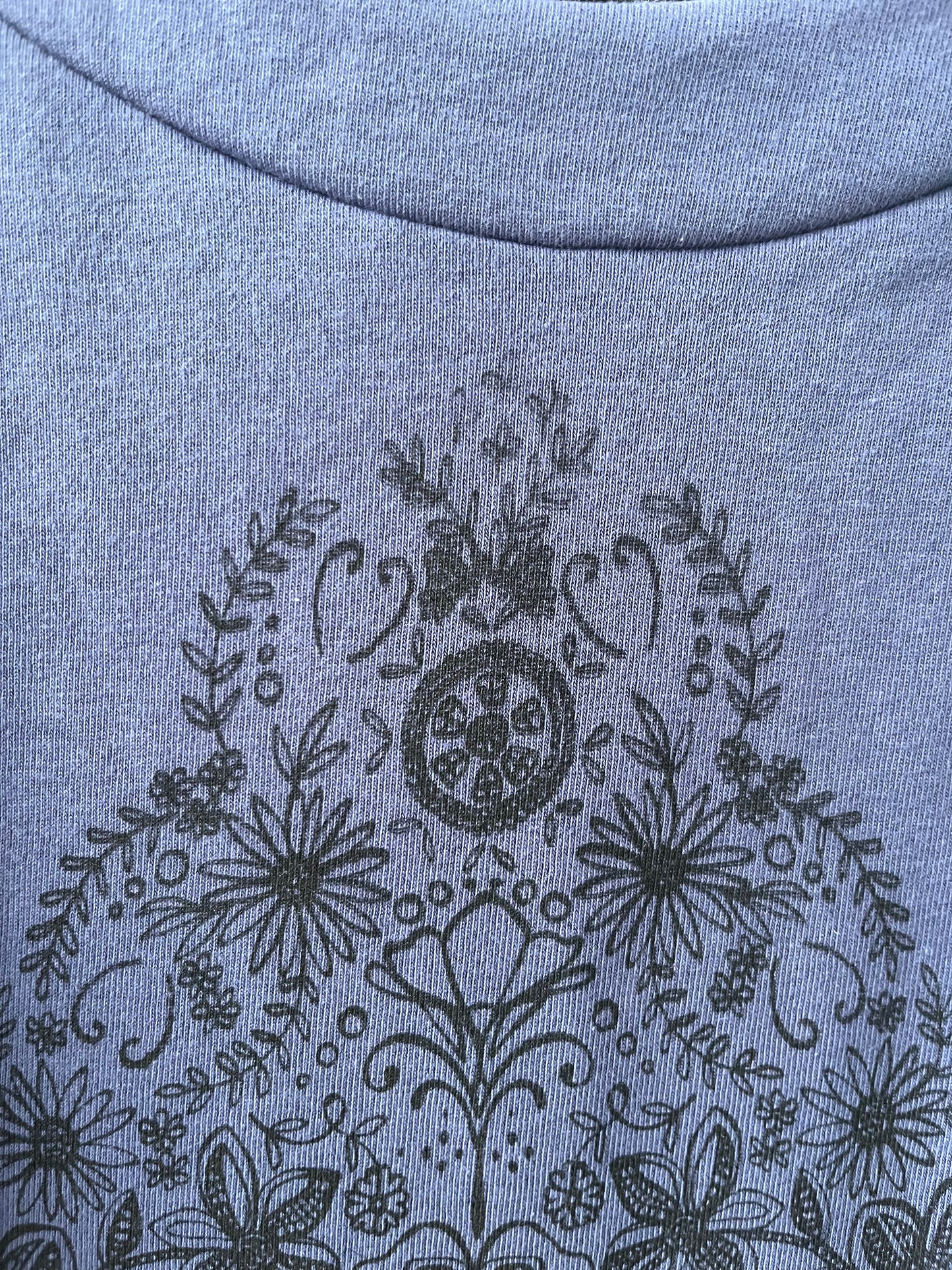 Chandail molletonné sérigraphié Hannay violet M DEFECT