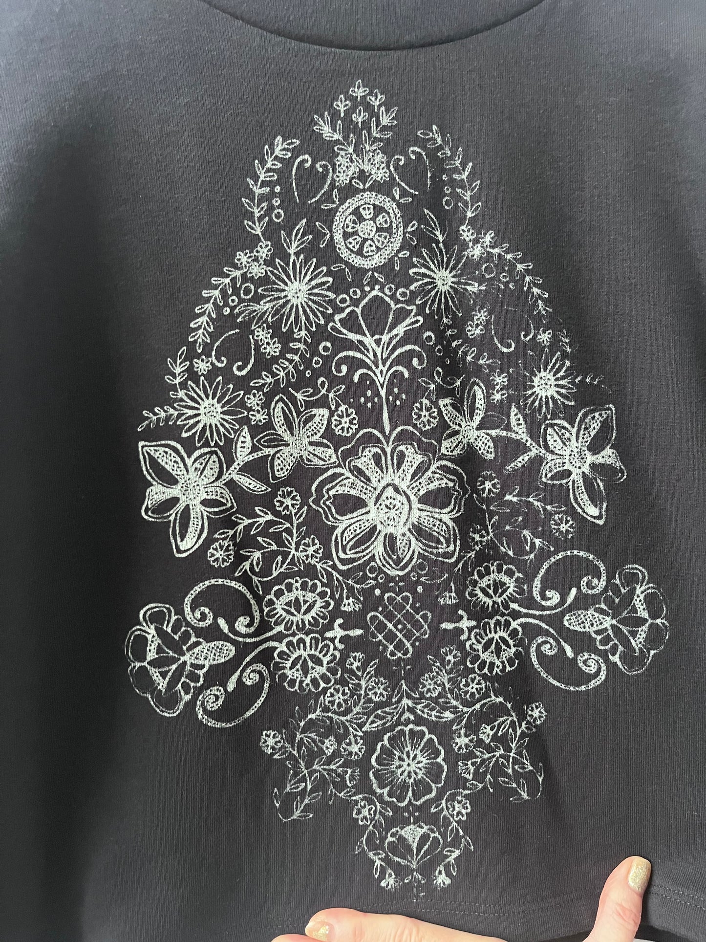 Chandail molletonné sérigraphié Hannay noir S DEFECT