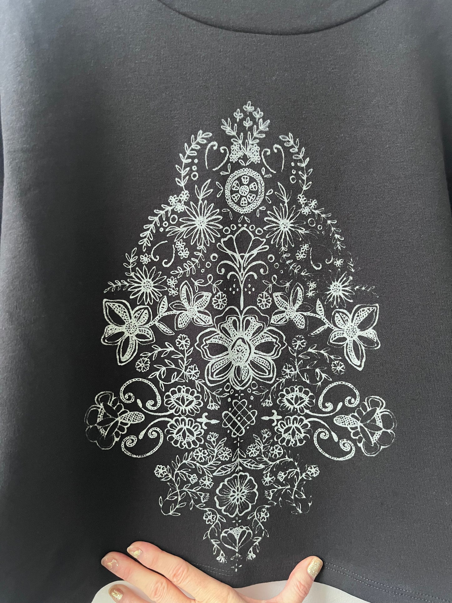 Chandail molletonné sérigraphié Hannay noir M DEFECT