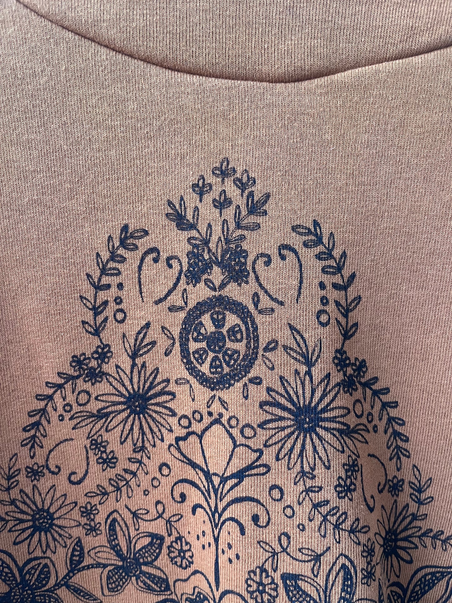 Chandail molletonné sérigraphié Hannay orange brûlé S DEFECT