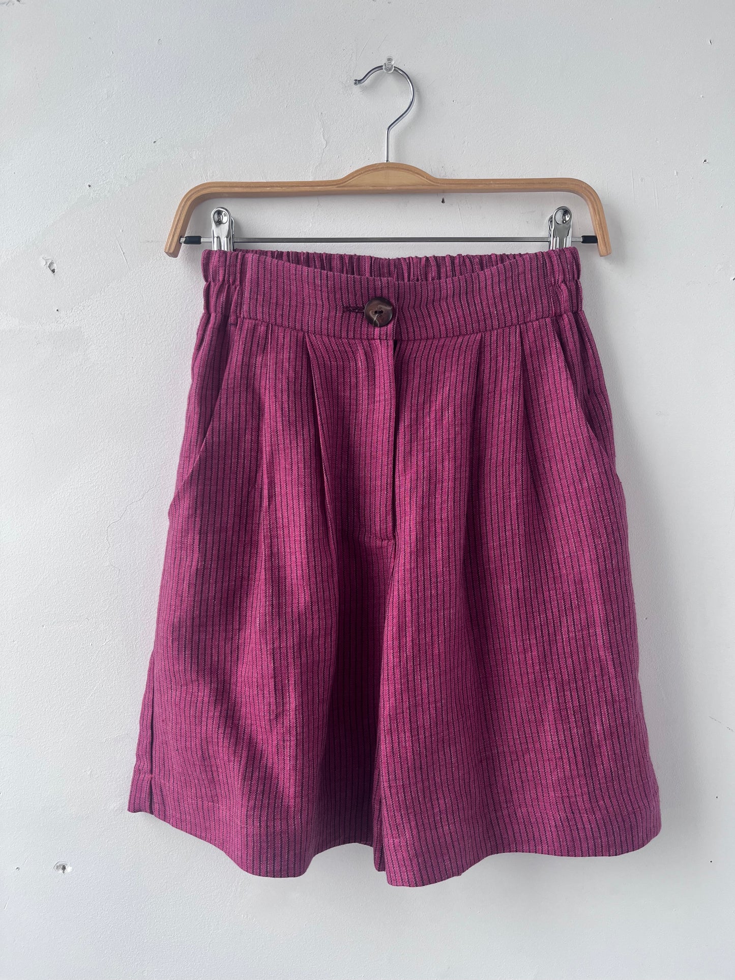 Short Aster rayé framboise XS ÉCHANTILLON