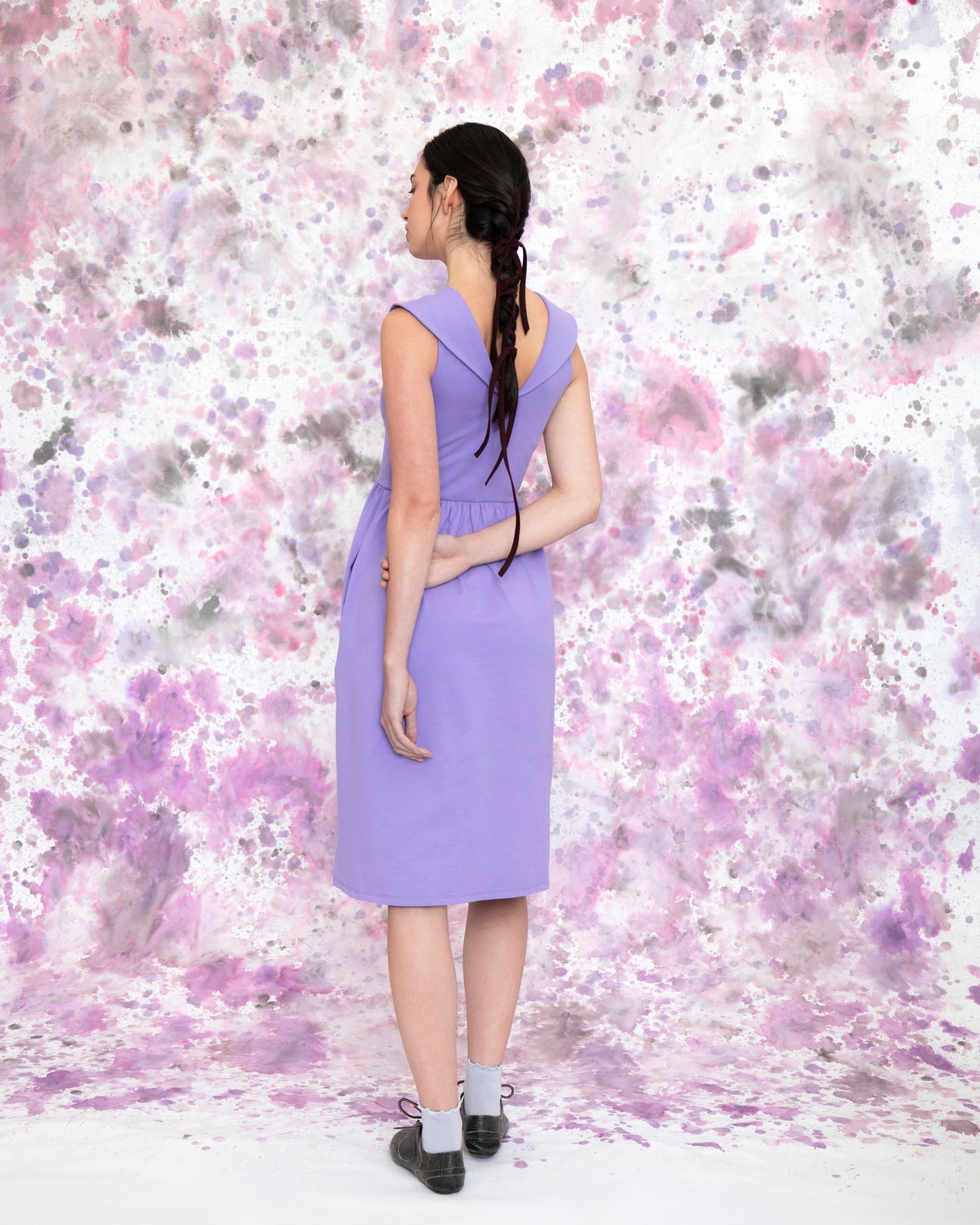 Robe soleil réversible Marguerite lavande