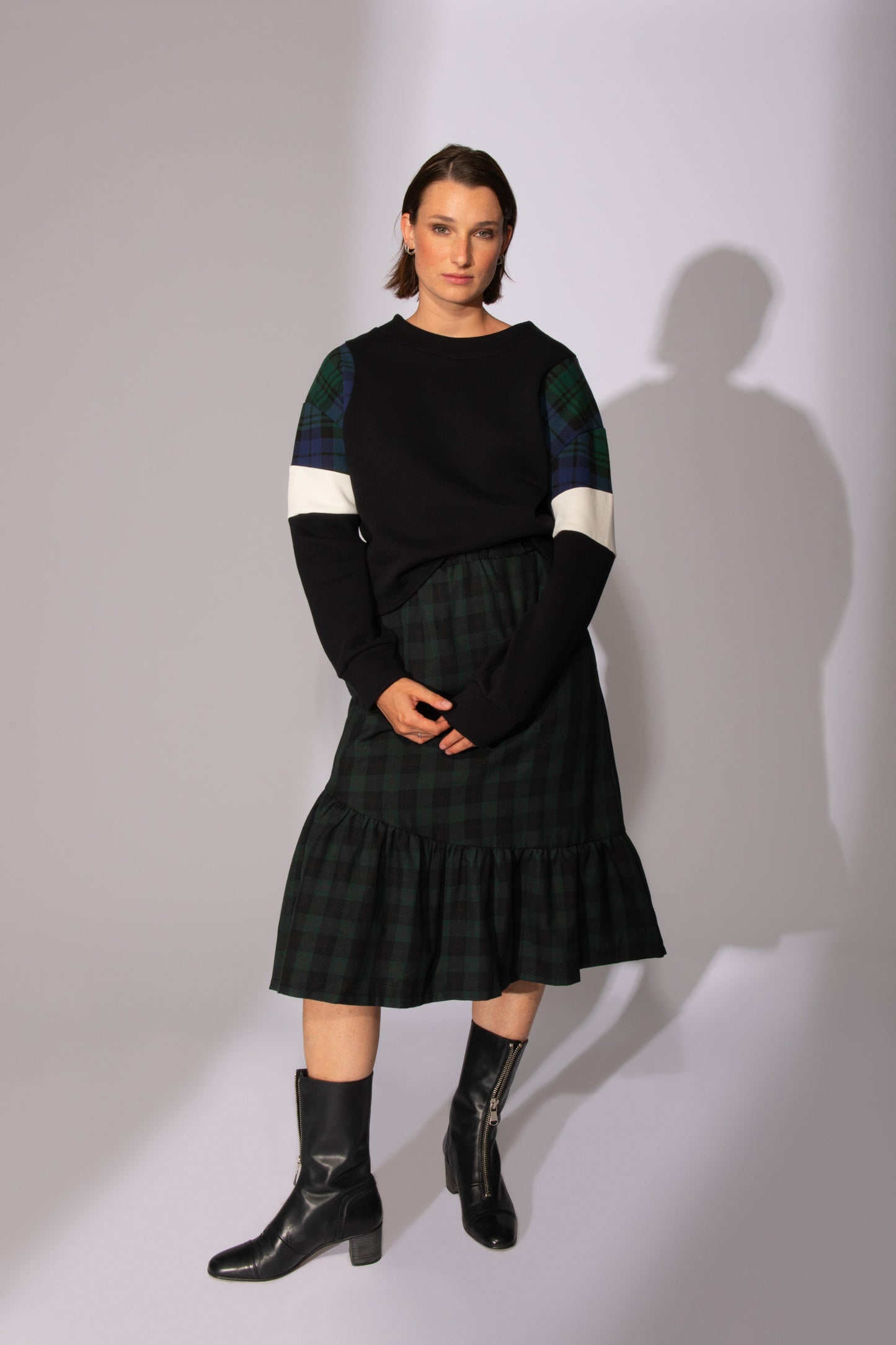 Jupe longue Float On tartan carreaux