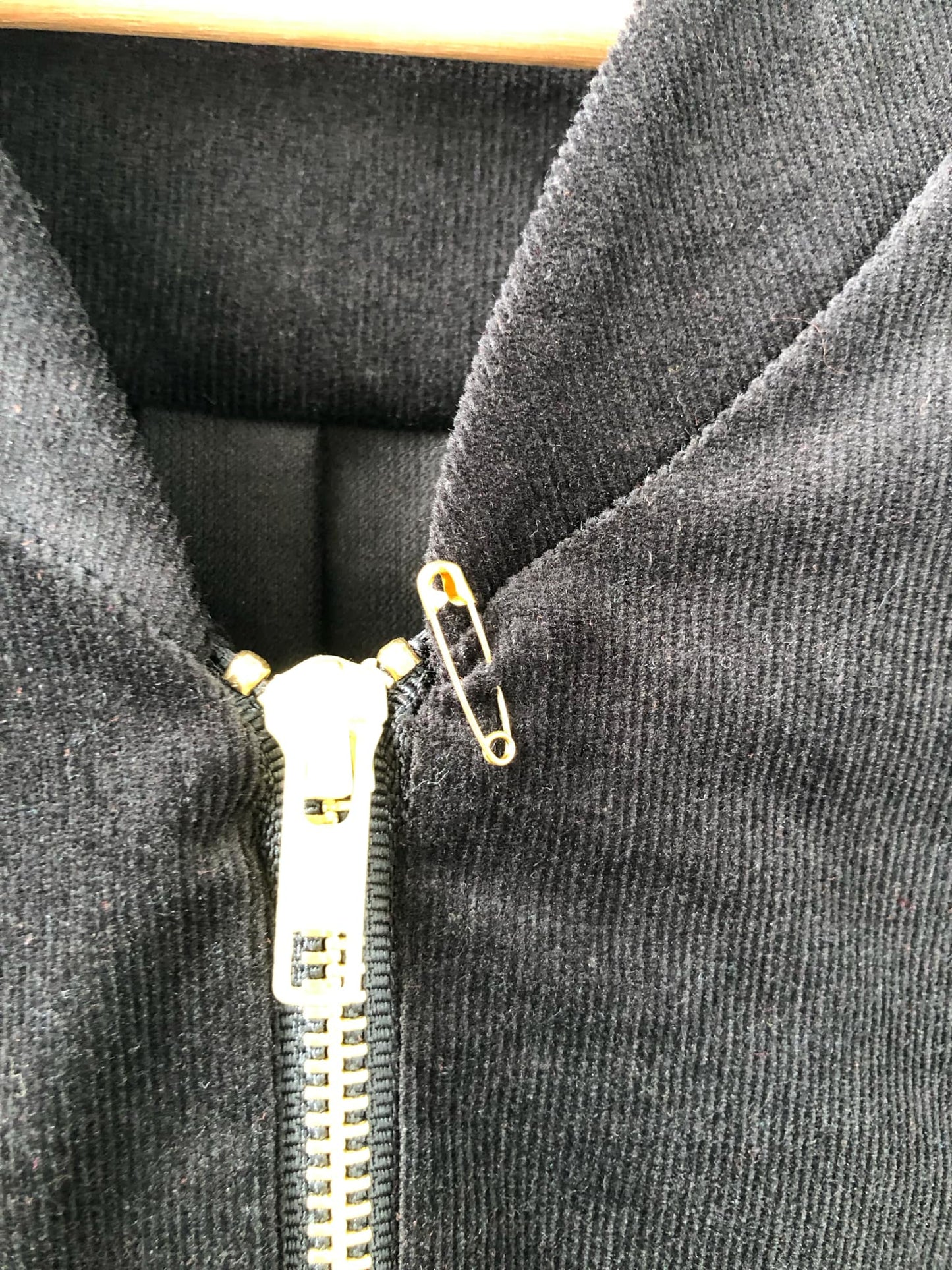 Blouson zip corduroy noir Redrawn - Très-petit/Extra-small