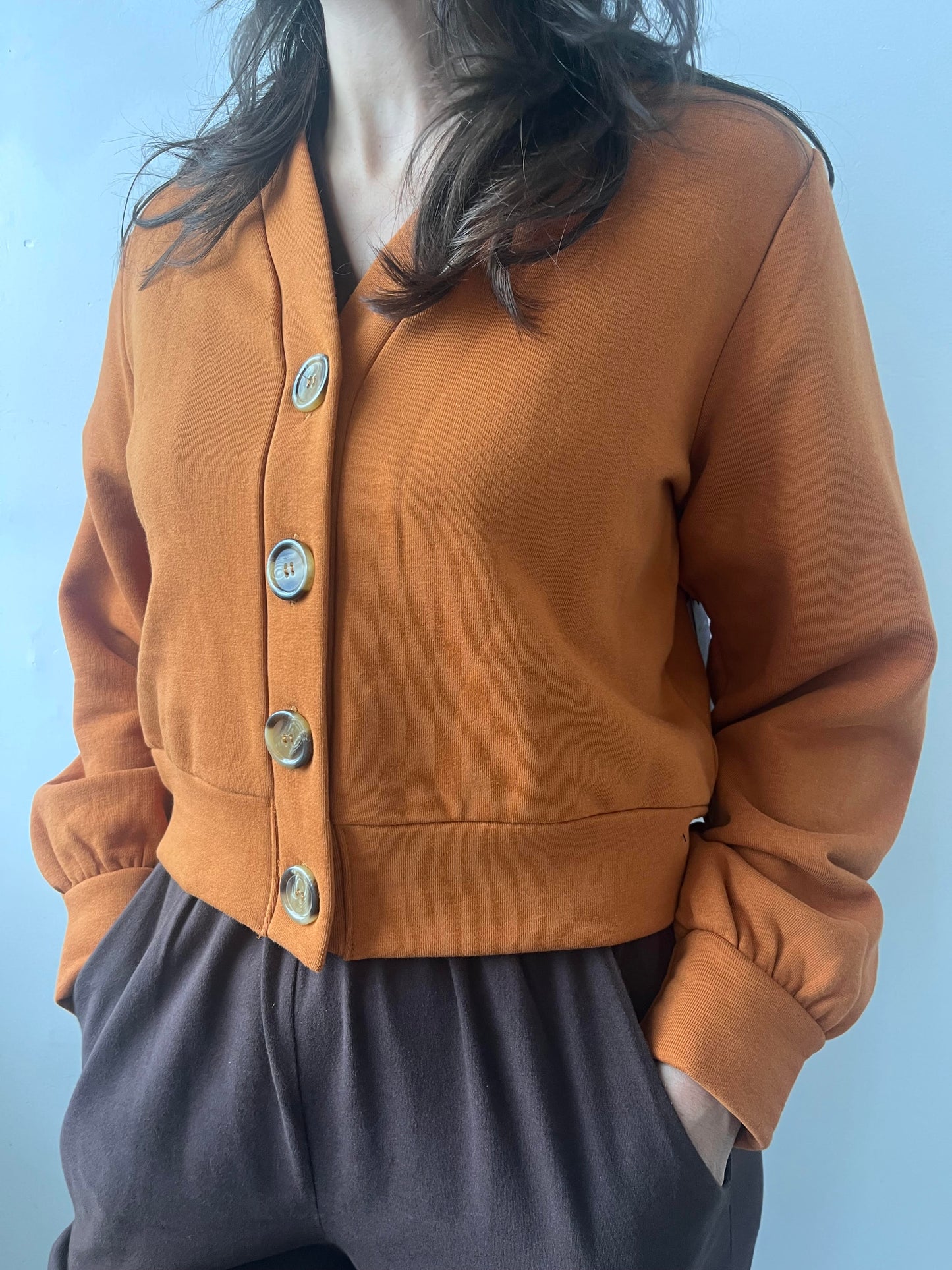 Cardigan Molletonné Douglas citrouille