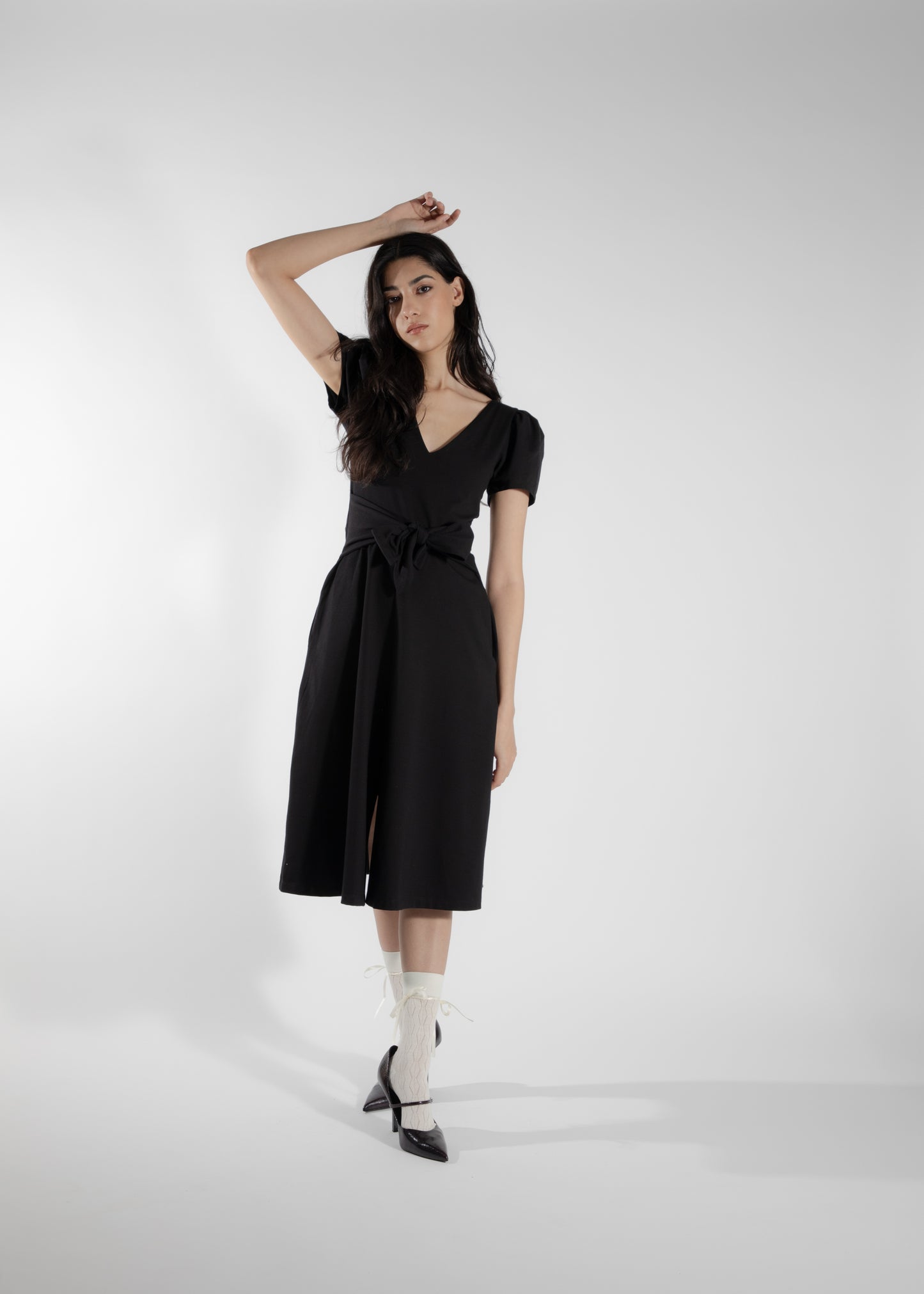 Robe longue réversible noire Naïade