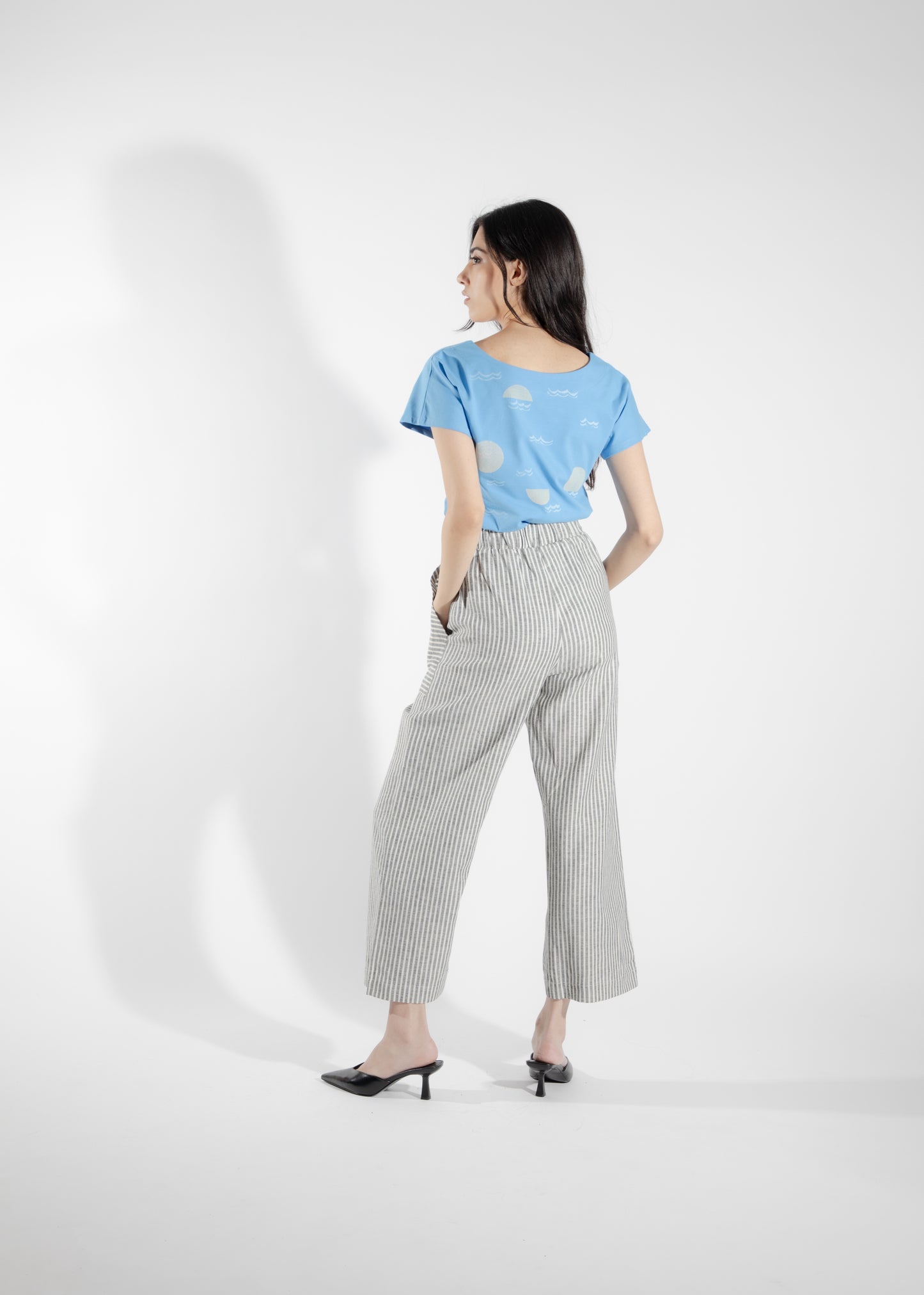 Alisme stripes woven pants