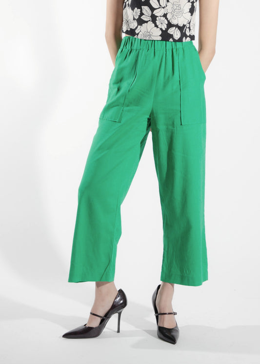Pantalon tissé vert Alisme