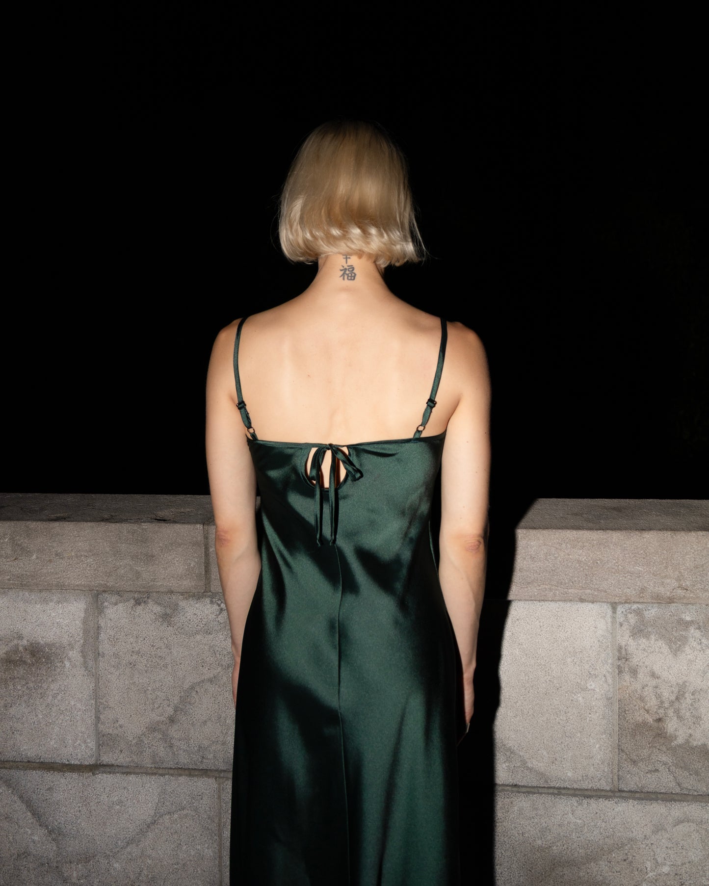 Robe Celestite satin vert