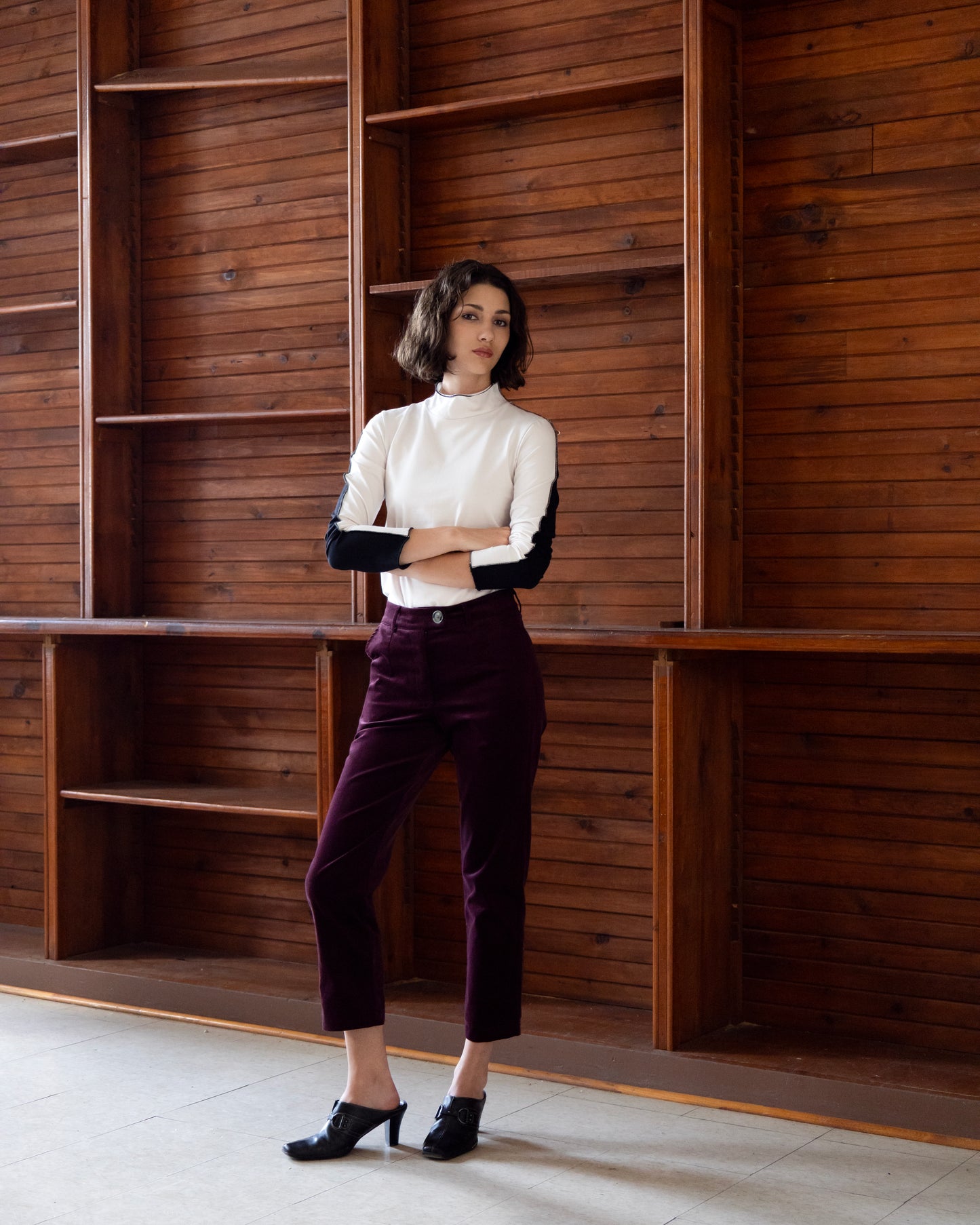Pantalon corduroy Topaze bourgogne