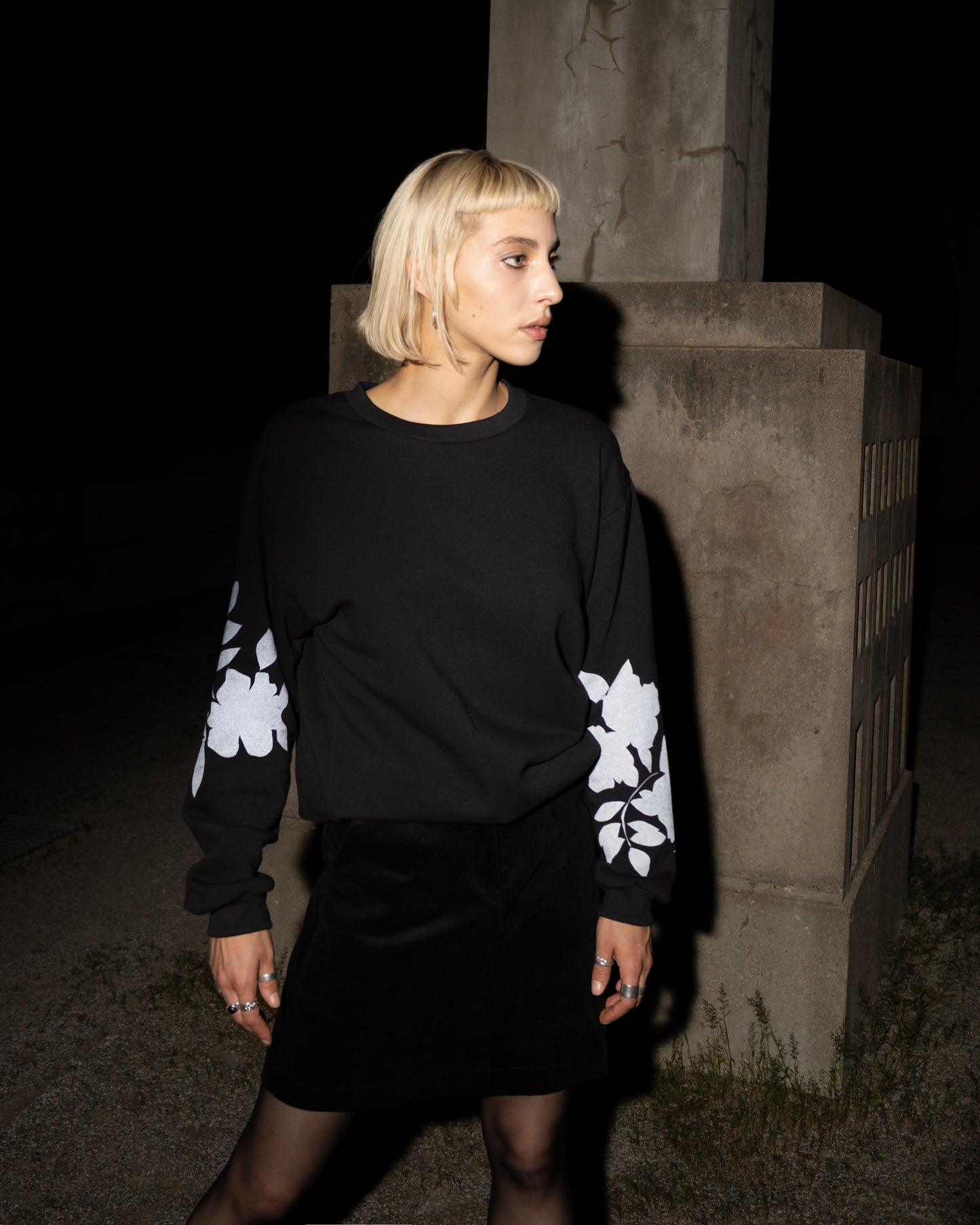 Crewneck sérigraphié Genat noir