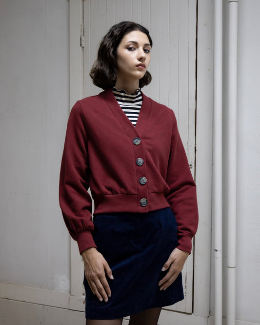 Cardigan Amethyst bourgogne