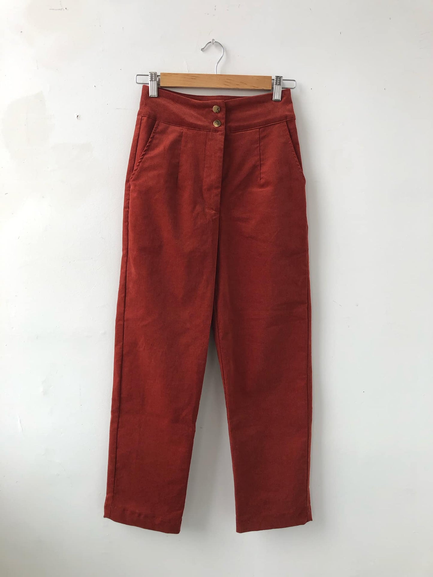 Pantalon corduroy terracotta Comin' Through - Très petit/Extra-small