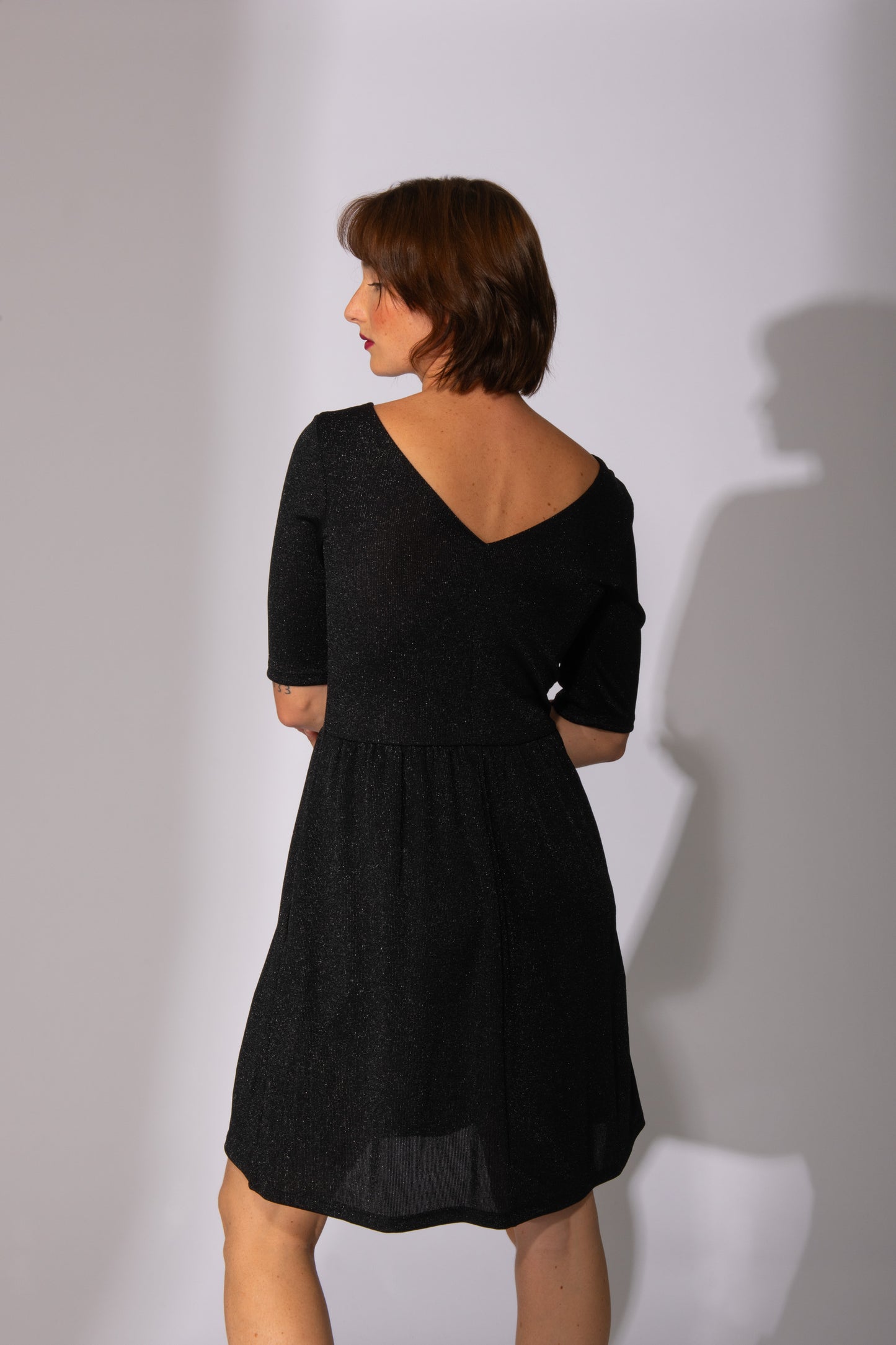 Robe lousse scintillante noire Sound Of Silence