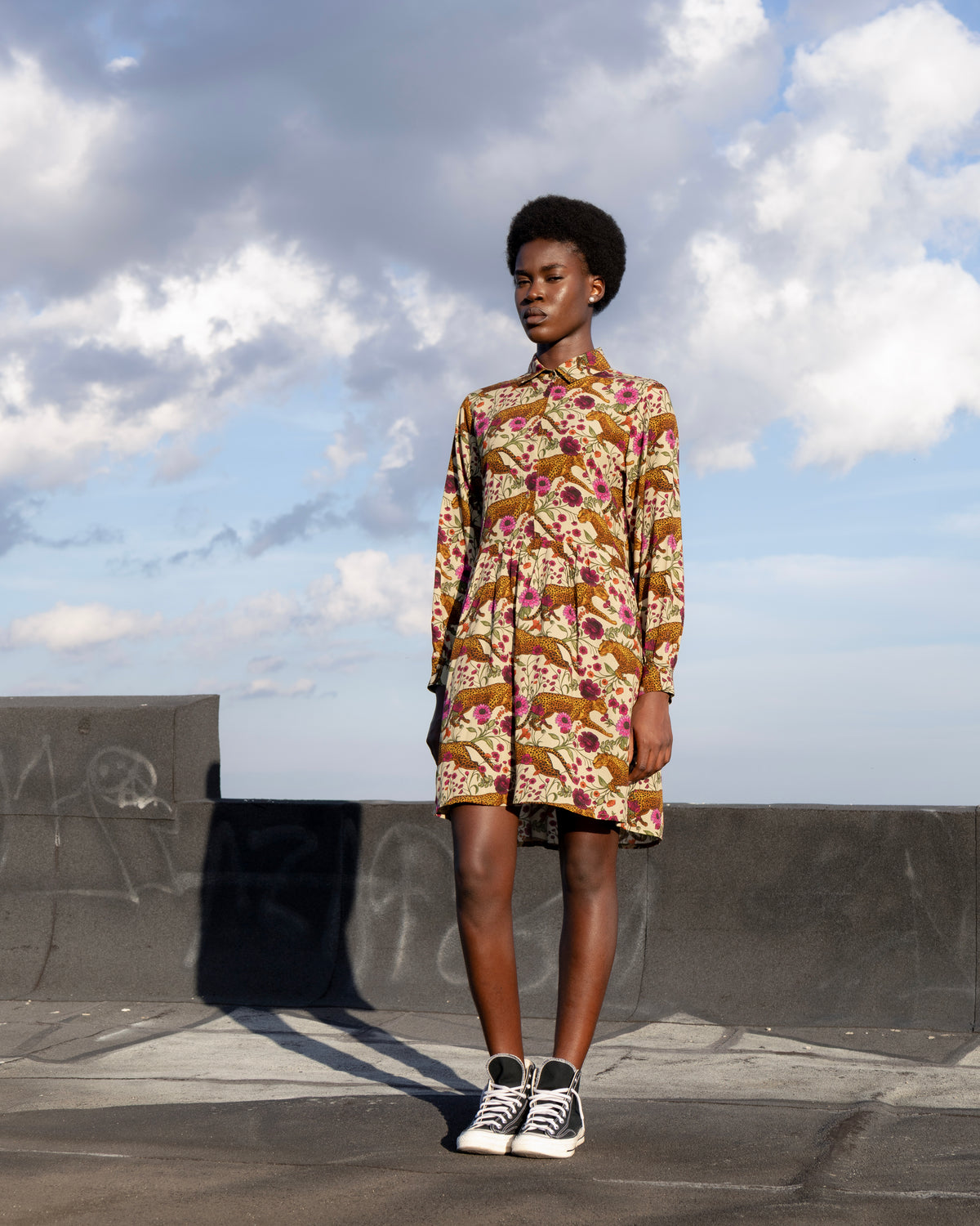 Robe Jade motif léopard