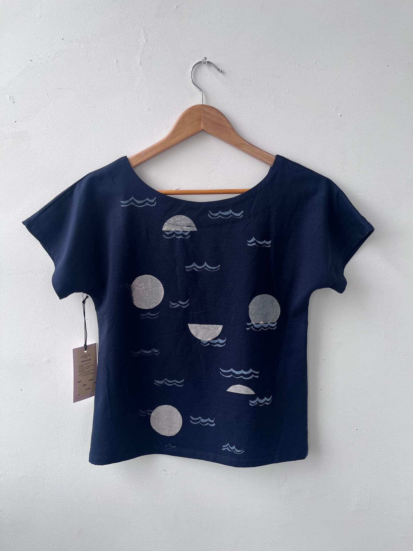 T-shirt imprimé marine Isoète XS DEFECT