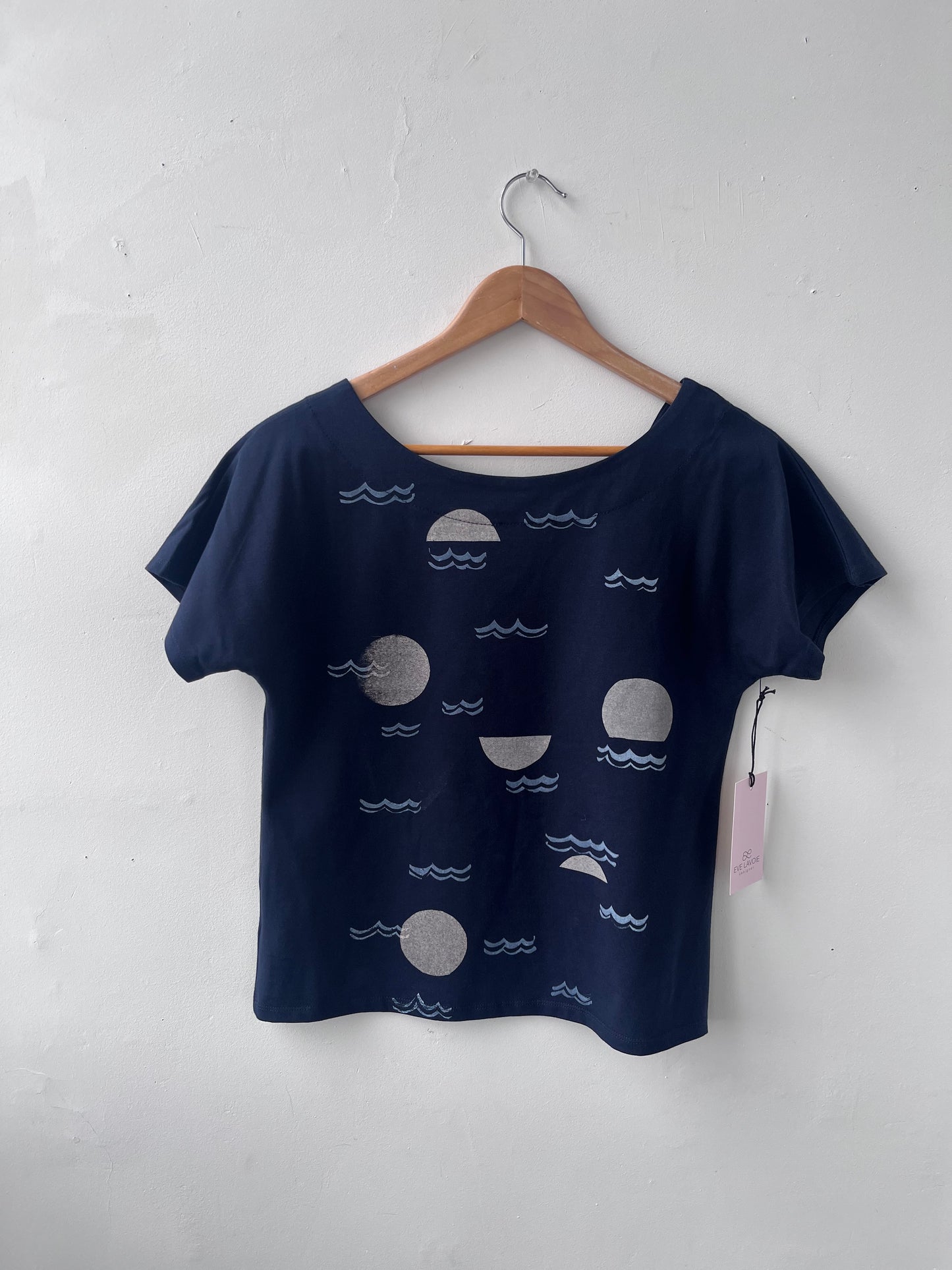 T-shirt imprimé marine M DEFECT