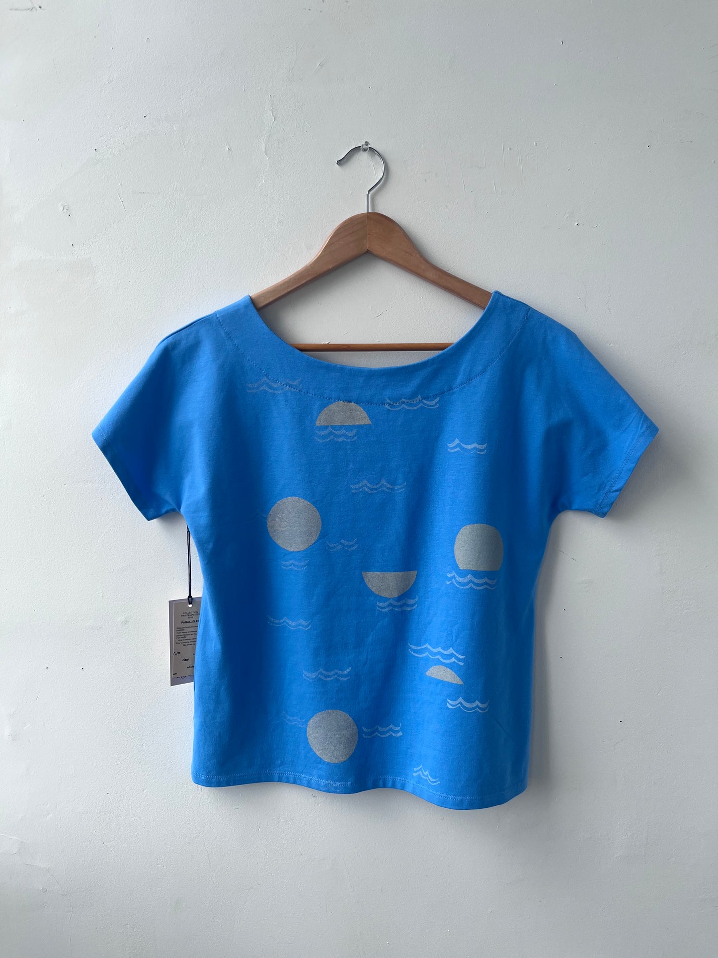 T-shirt imprimé azure Isoète S DEFECT