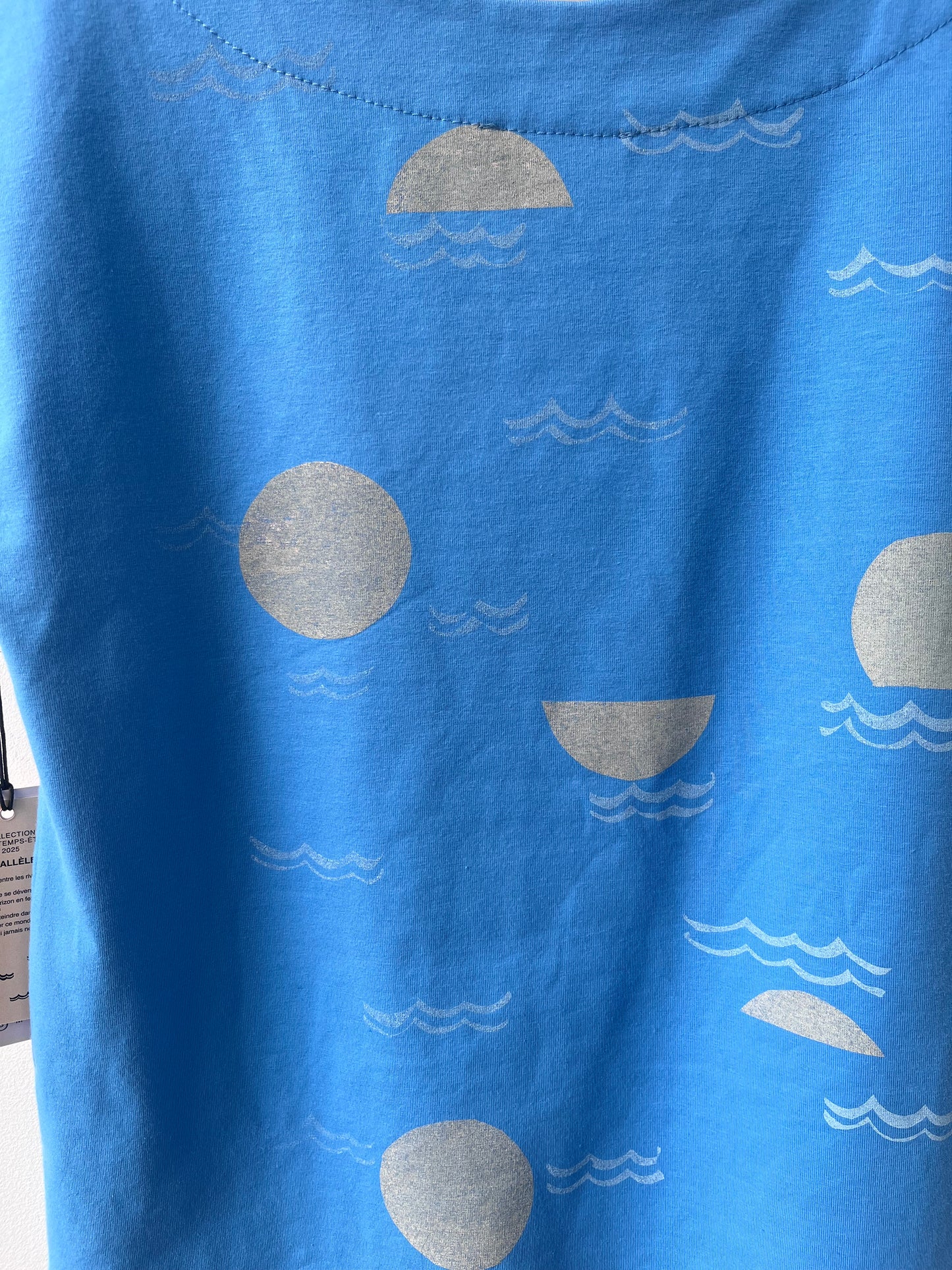 T-shirt imprimé azure Isoète S DEFECT